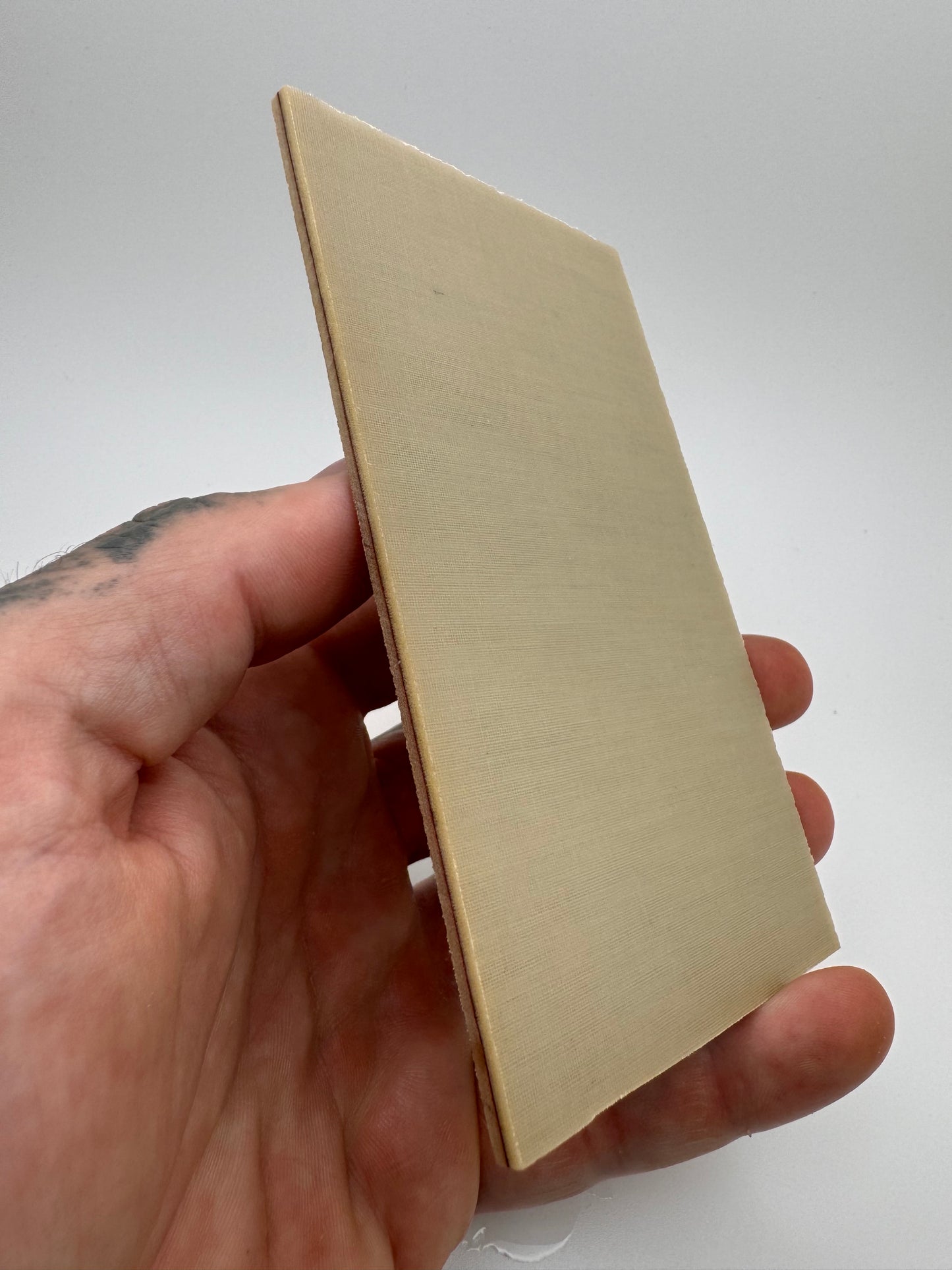 Vintage Westinghouse Gray Linen (1 Red Line) 5" x 3" x .13"