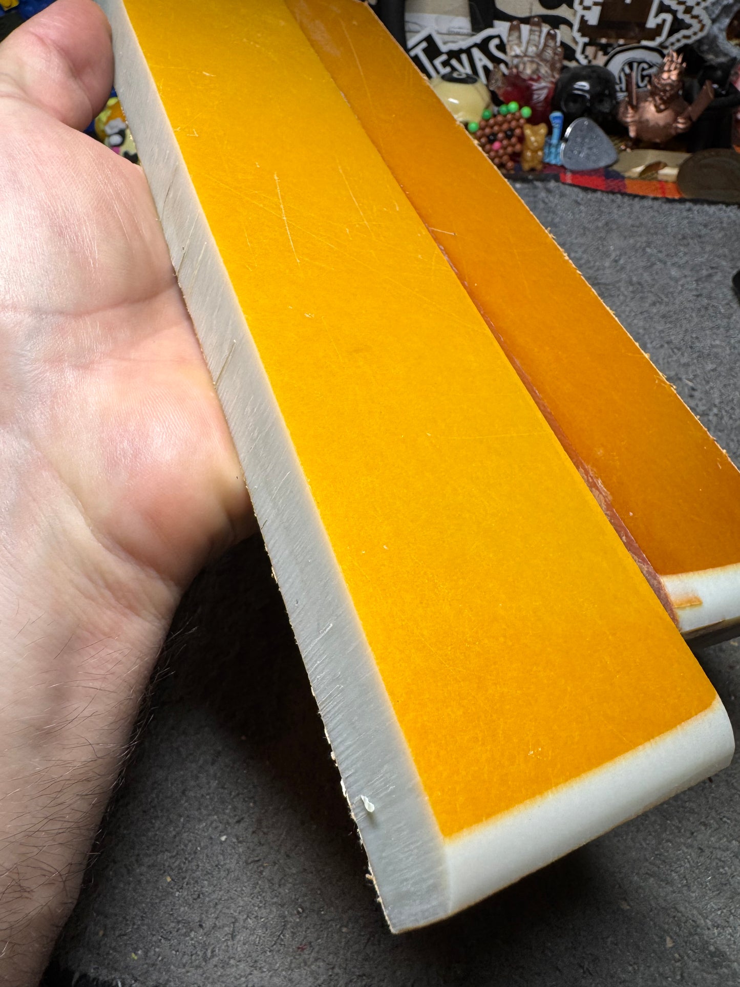 Vintage European Ivory Paper Micarta 9 7/8" x 2 3/16" x .7"
