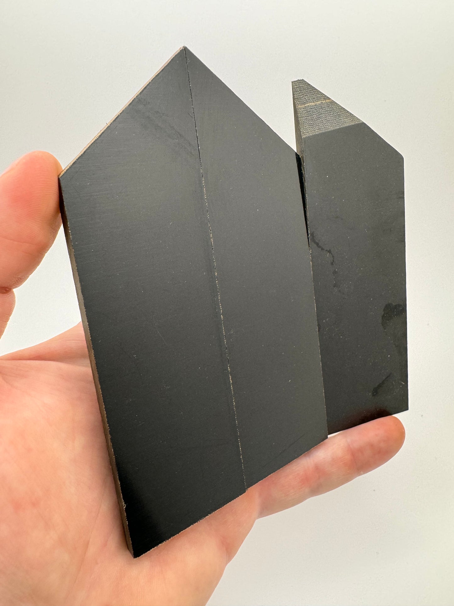 1970s Westinghouse Black Linen Single Tan Line 4"-5" x 1 1/2" x .19"