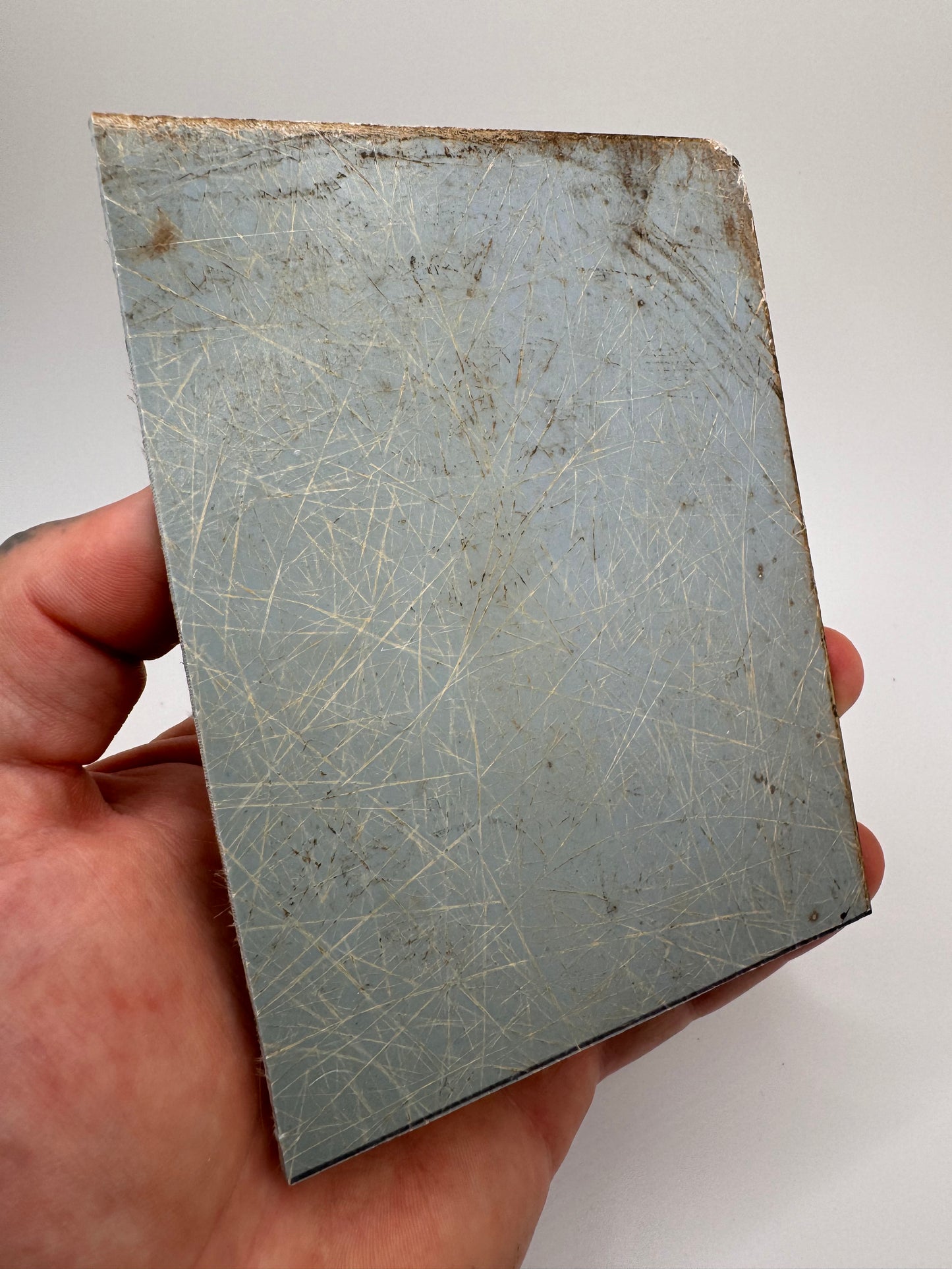 Vintage Westinghouse "Tar Heel" Light Blue Spun Glass 5" x 3 1/2" x .12"