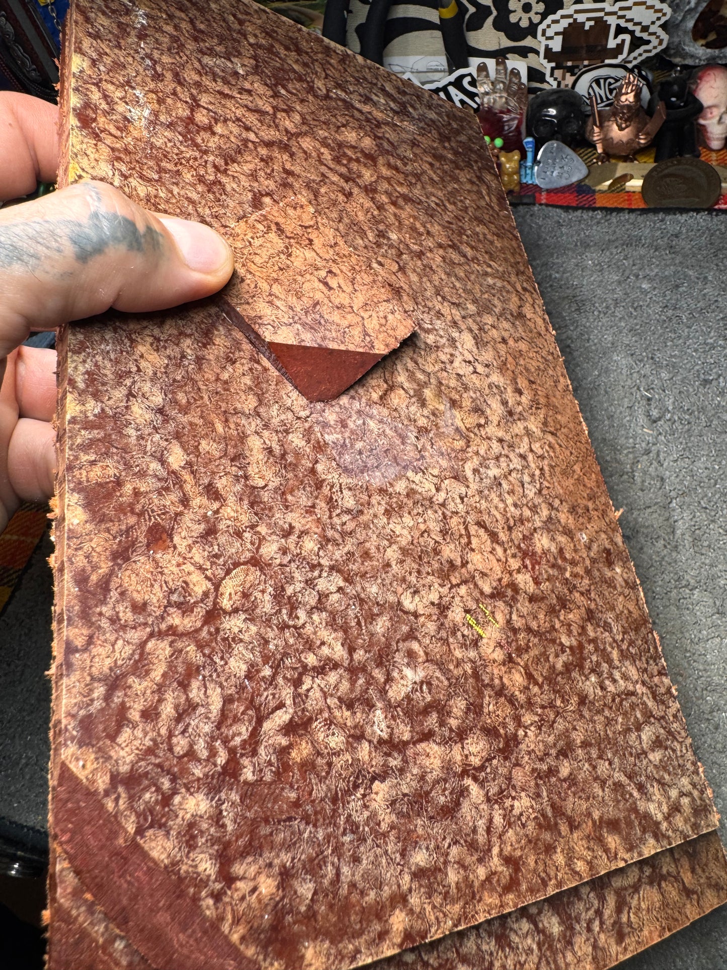 Vintage Red Rag Micarta R3 10 1/2” x 6 3/8” x .18”