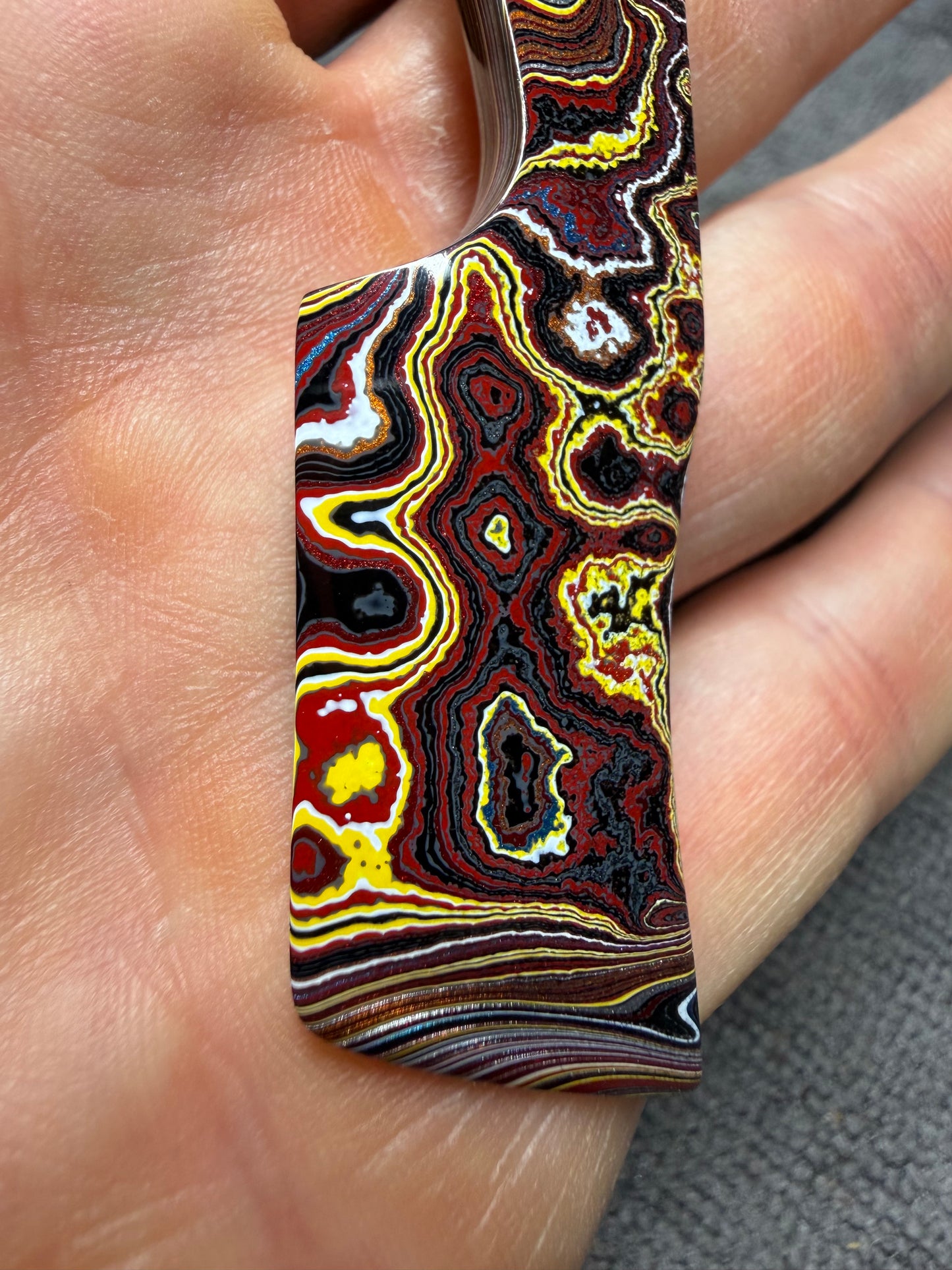 Handmade Corvette Fordite Pendant