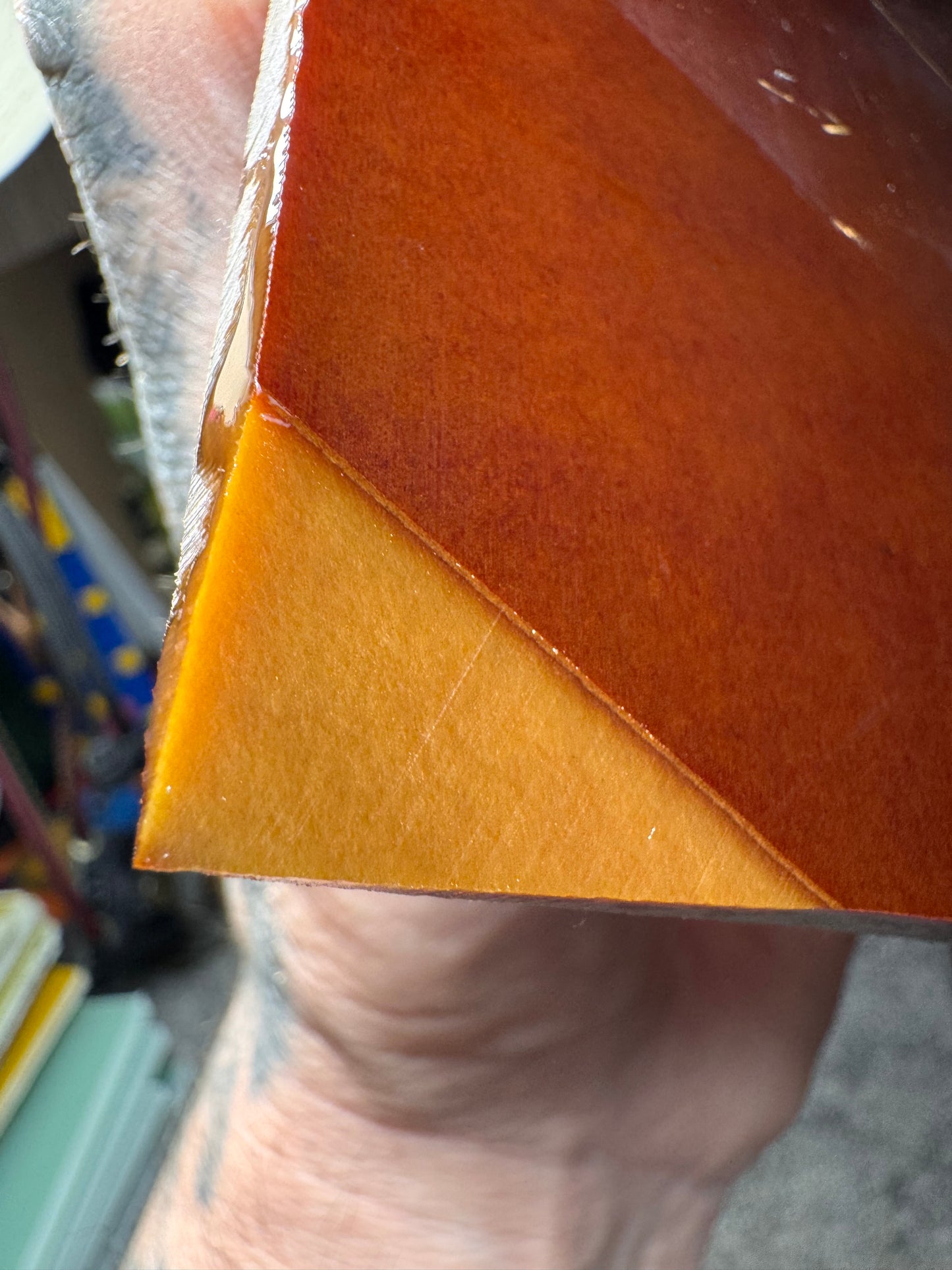 Vintage Caramel Paper Micarta 5” x 3” x 1/4”