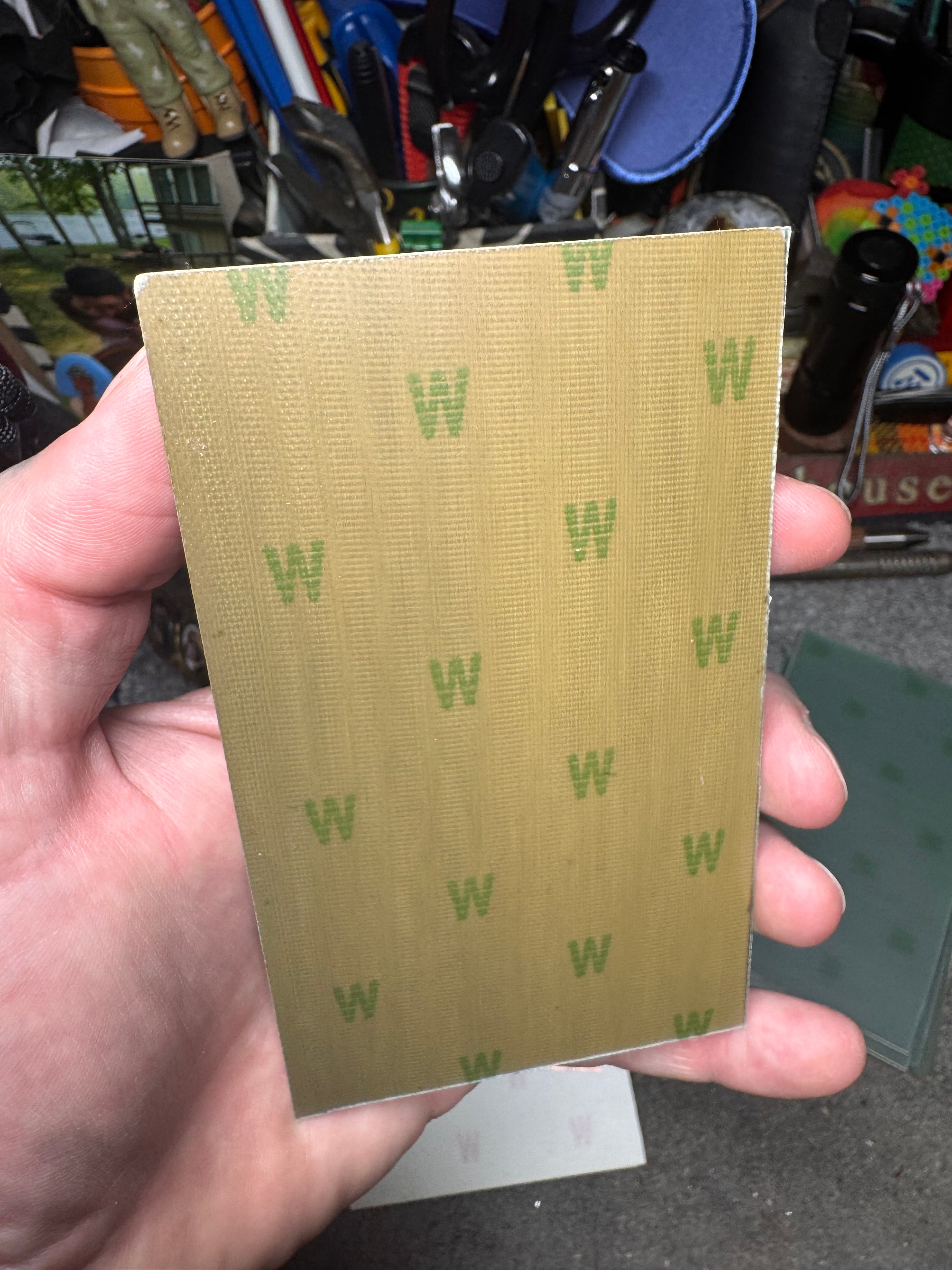 Vintage Westinghouse Logo OD Green G10 inlay underlay 5 X 2 15 16 HNC vintage-westinghouse-logo-od-green-g10-inlay-underlay-5-x-2-15-16-hnc