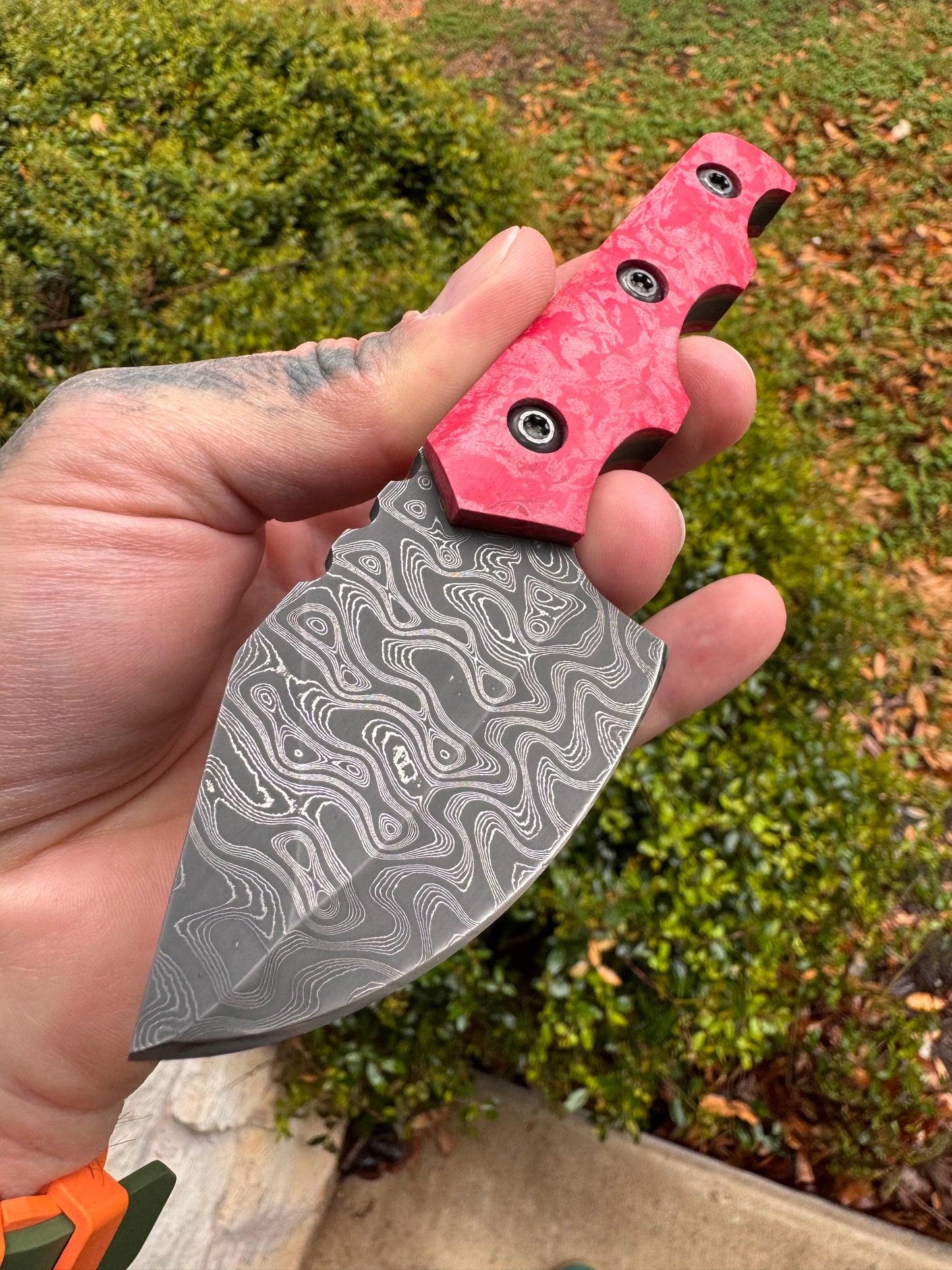 HawkFeather - Nichols Meadow/Vintage Pink Rag Micarta