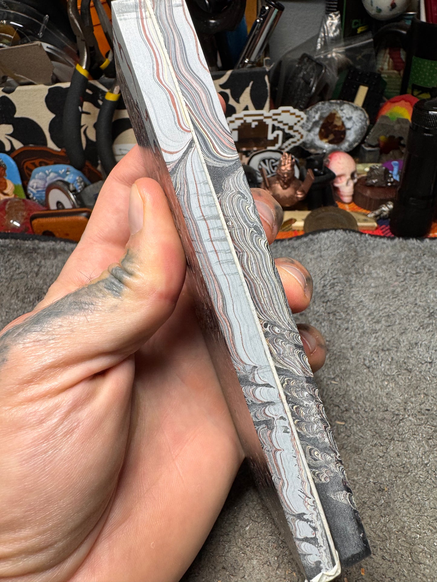 Maritime/Naval Fordite “Eye Burl” Scales 6”x2”x.33”