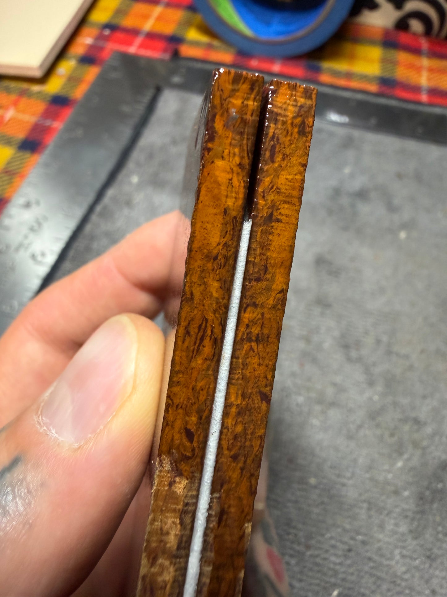 Antique Multi-Tone Brown/Orange Philite Scales 5" x 1 1/2" x .19"