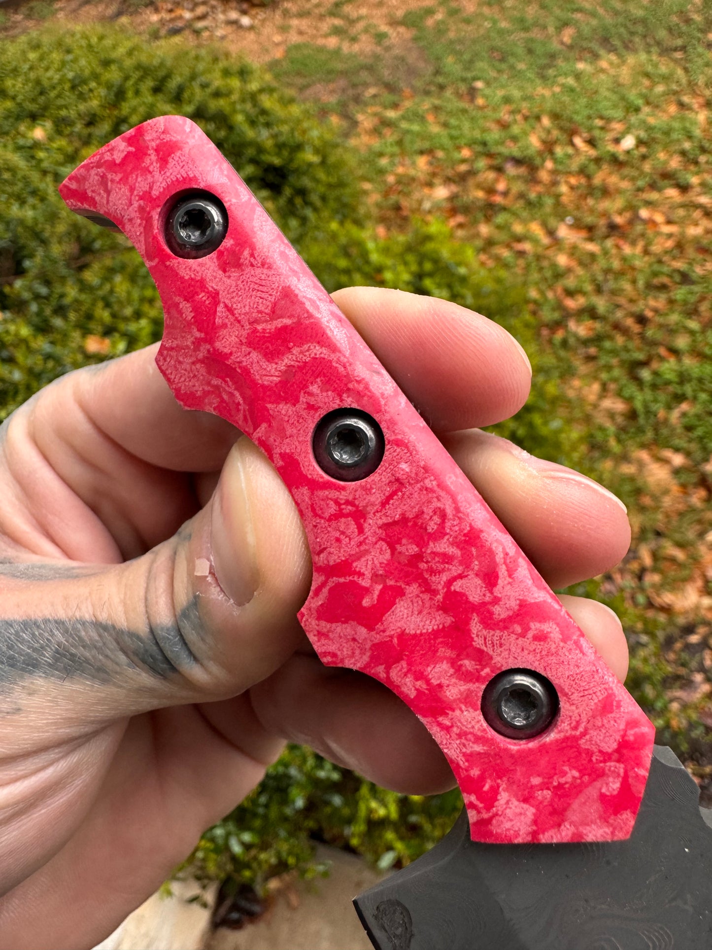 HawkFeather - Nichols Meadow/Vintage Pink Rag Micarta