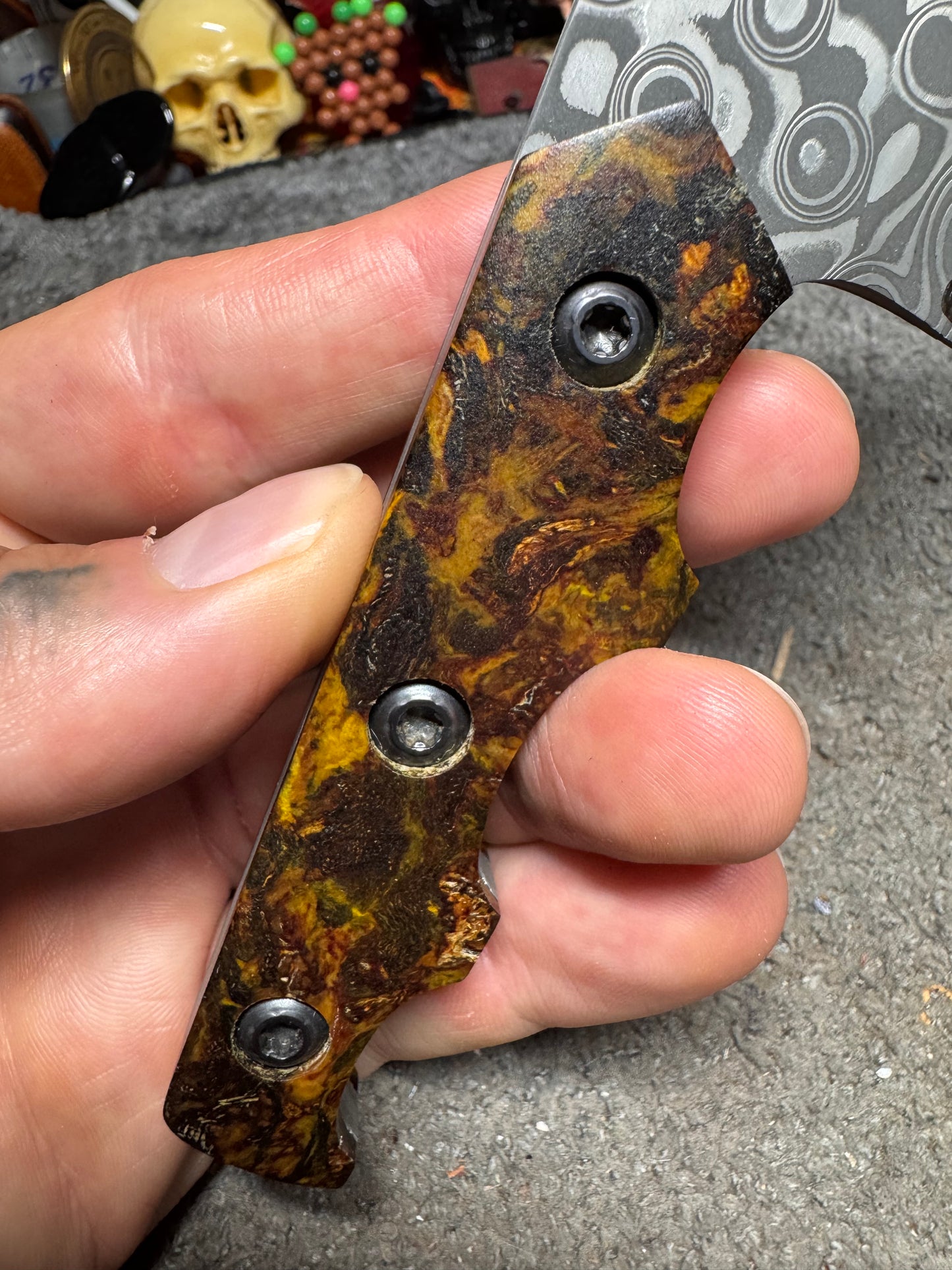 Nichols Raindrop Core/WWII German Rag HawkBill Tanto
