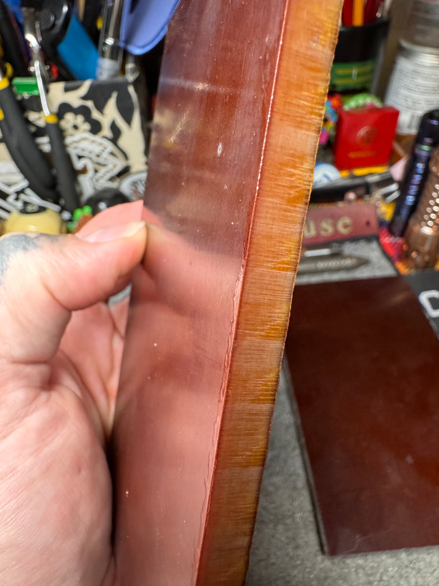 Vintage Caramel Paper Micarta 5” x 3” x 1/4”