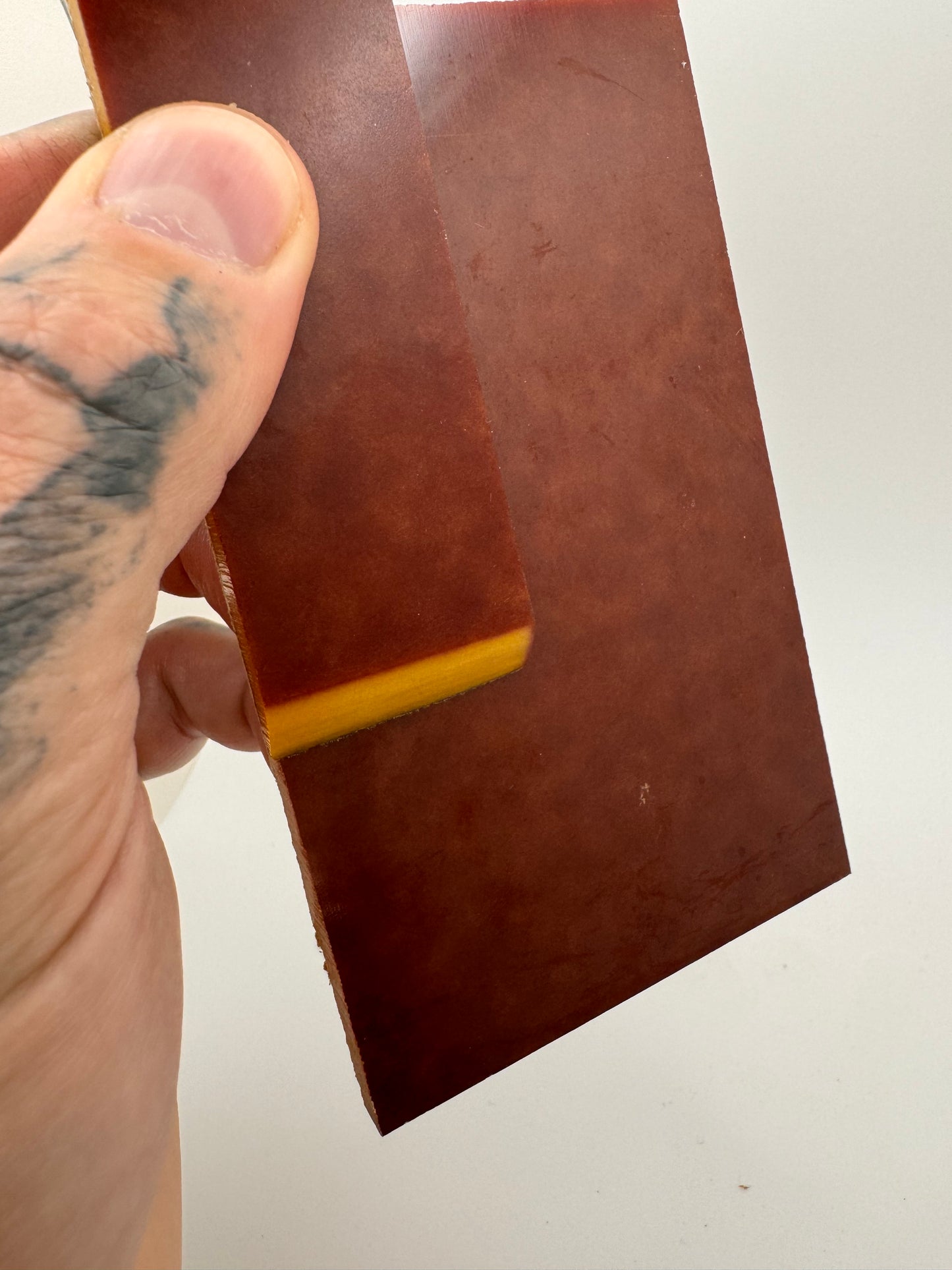 Vintage Butterscotch Paper (Mottled) 5" x 2 15/16" x 1/4"