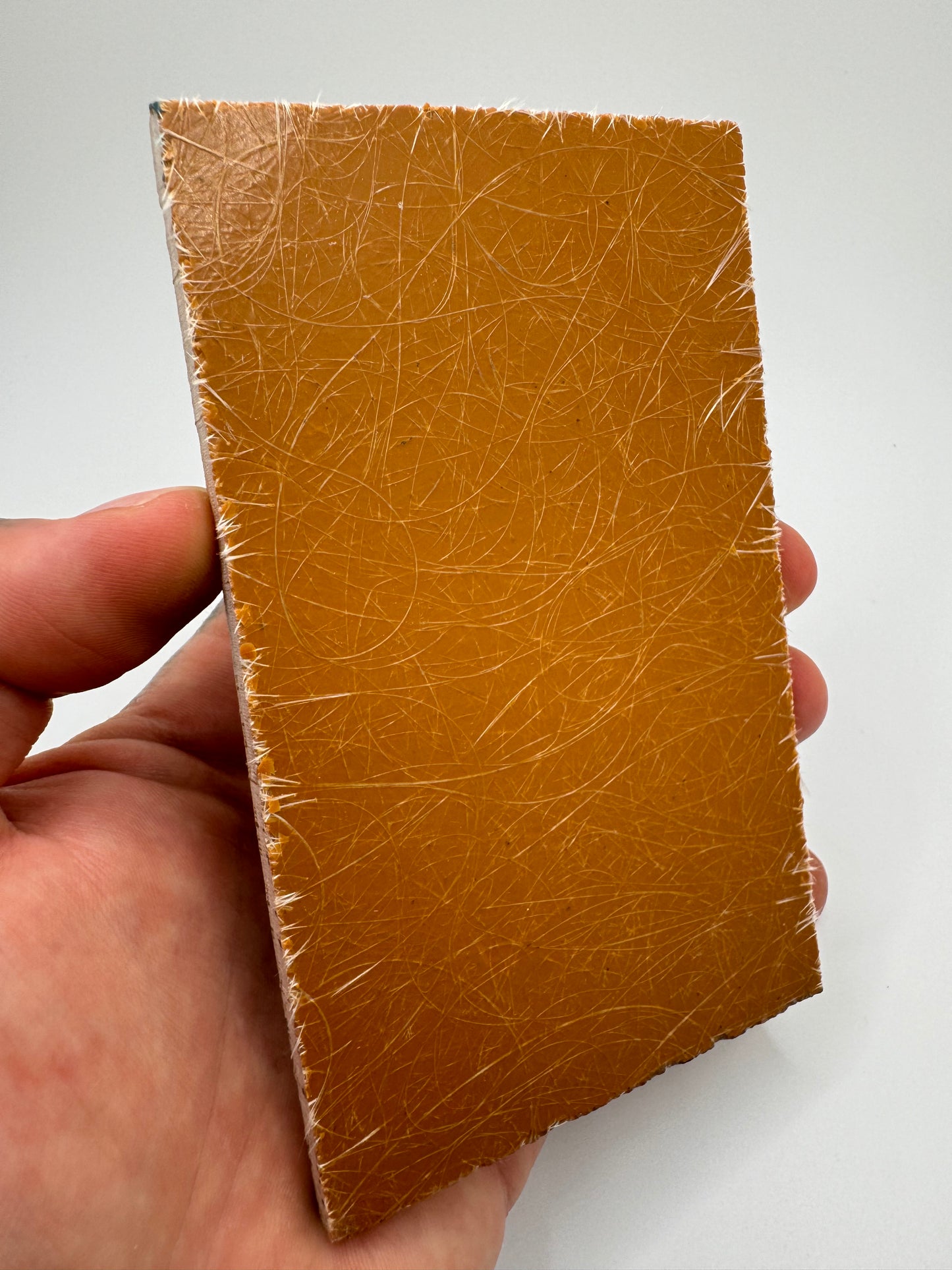 Vintage Westinghouse Dark Tan Spun Glass 5" x 3" x .22"