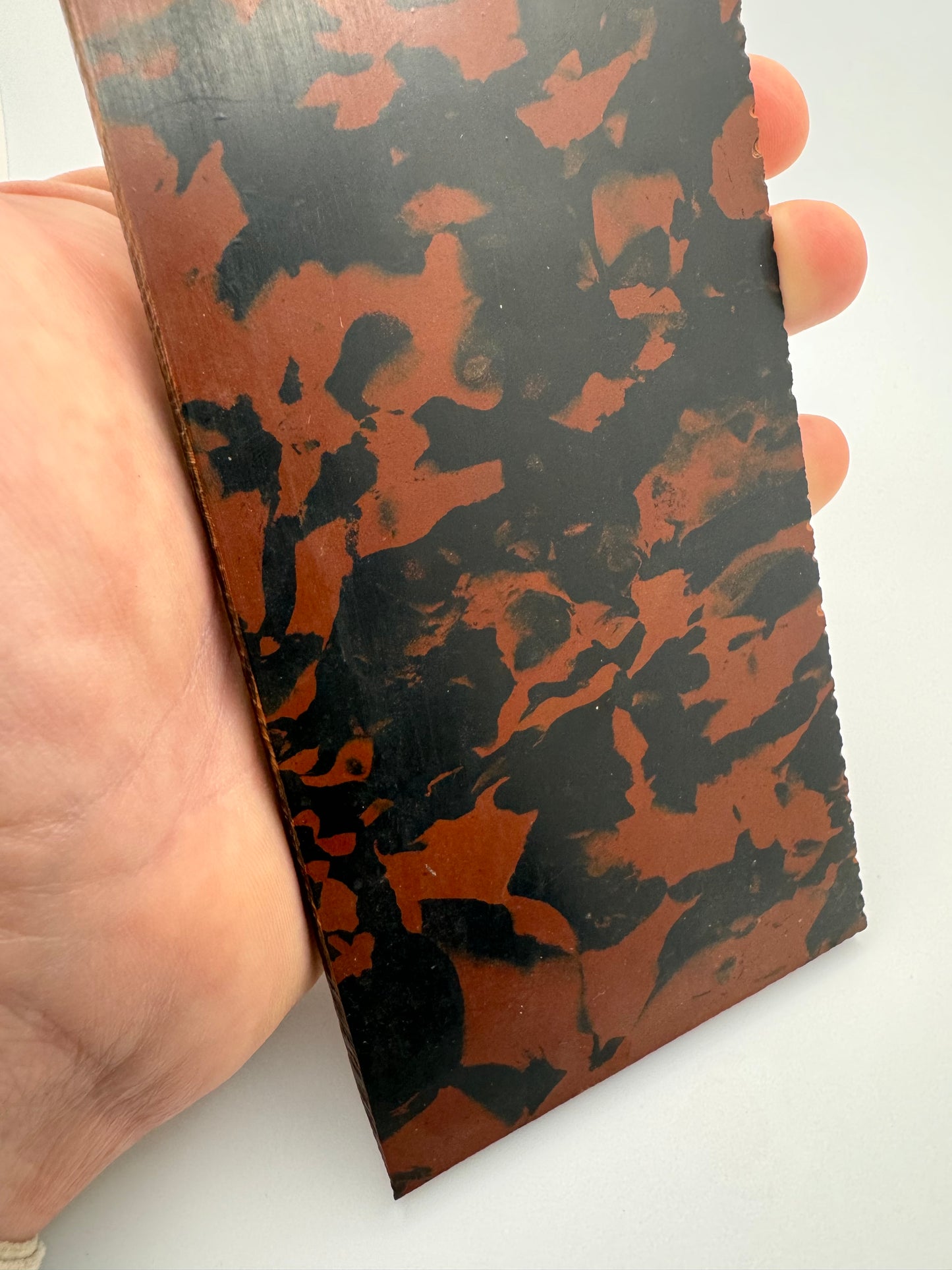 Antique 2-Tone "Tiger Stripe" Bakelite 9 1/4" x 3 3/16" x 1/4"