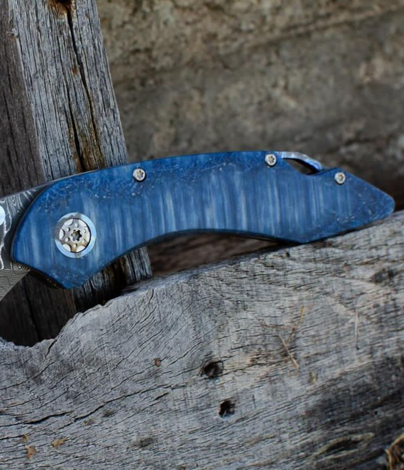 Vintage Dark Blue Spun Glass 5 1/2" x 3" x .26"