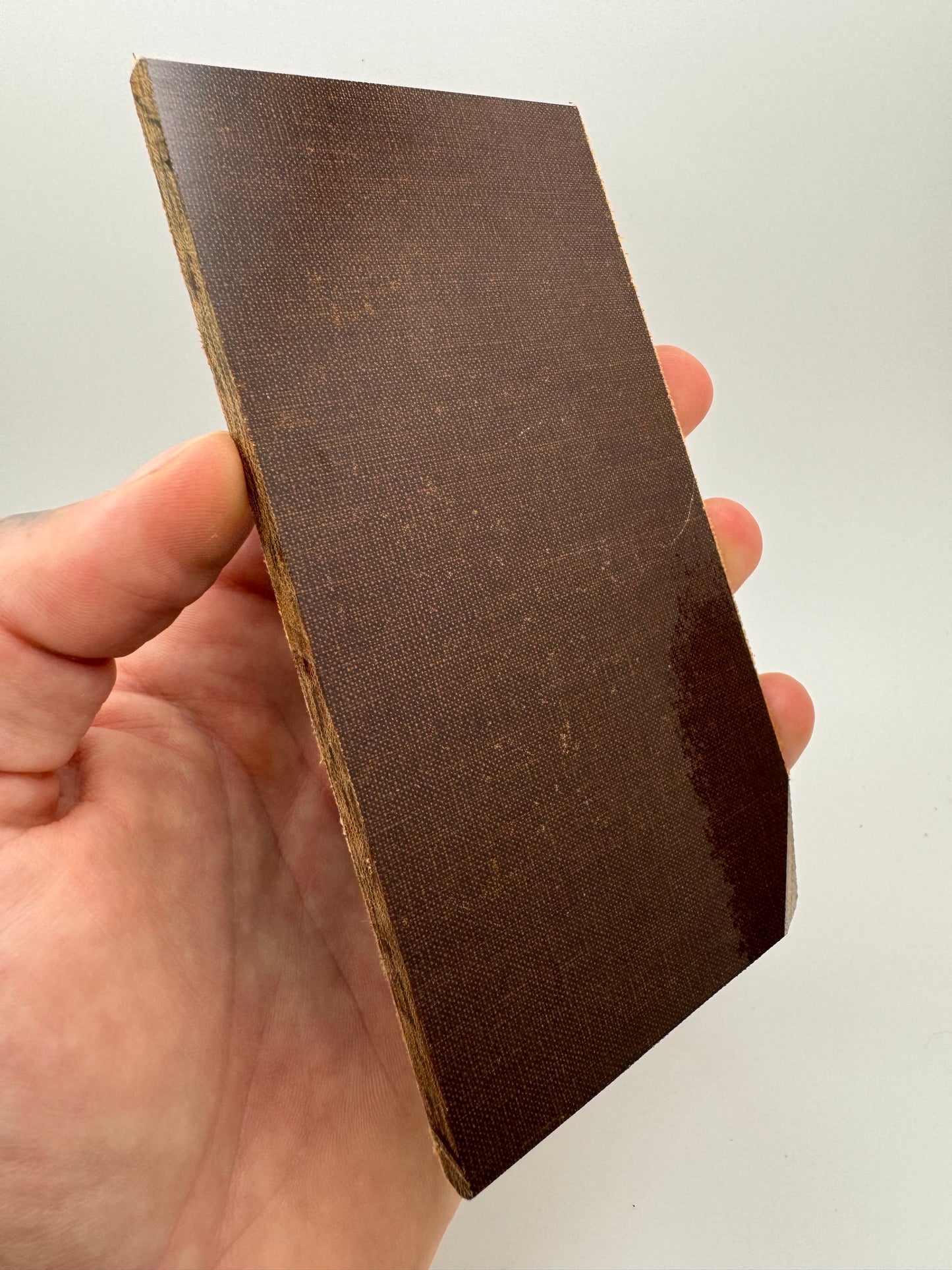 Vintage Single Black-Lined Butterscotch Canvas Micarta 6” x 3” x .2”
