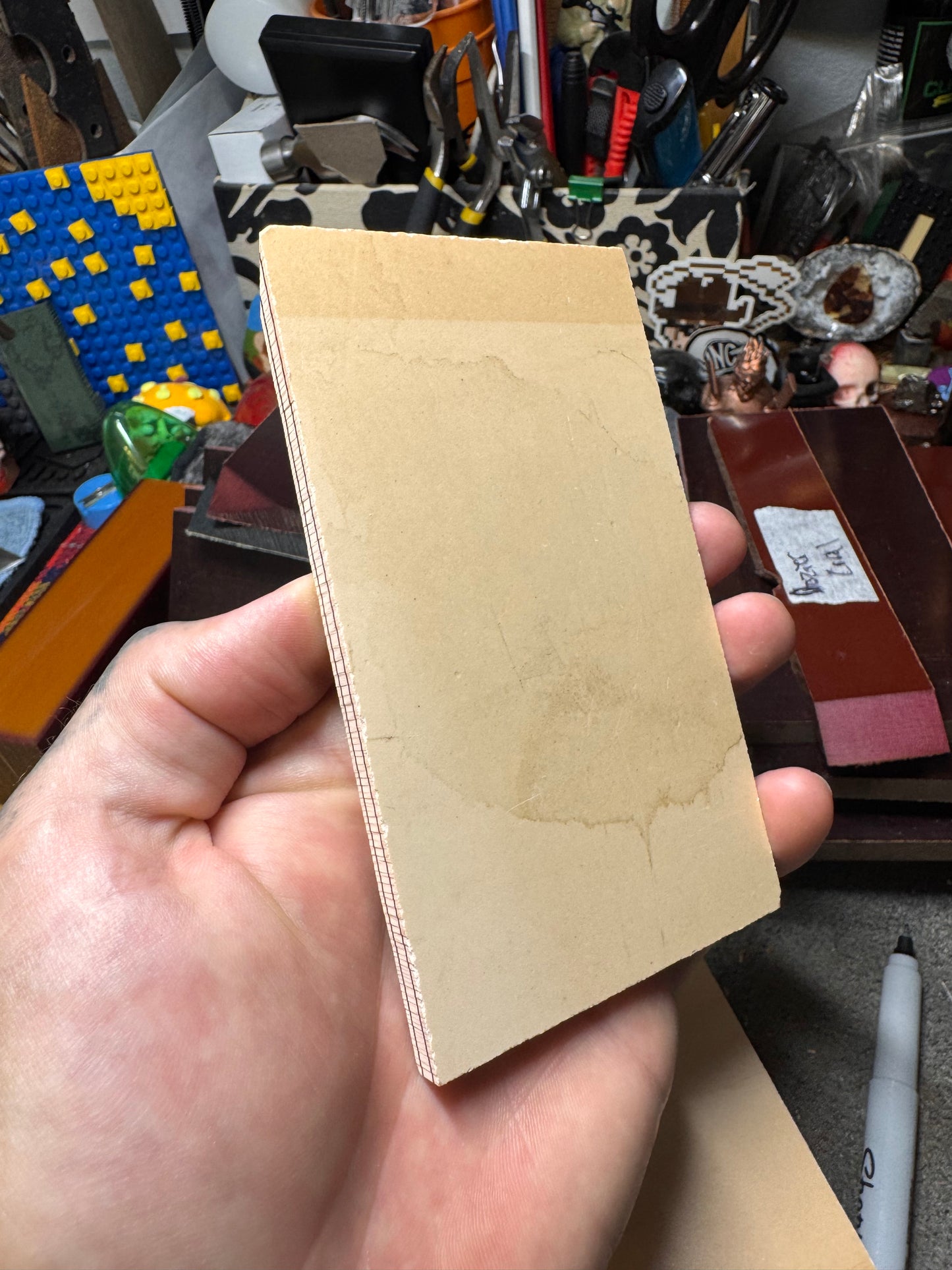 Westinghouse Late-Era Ivory Paper (Oxblood Lines) 5" x 3" x 1/4"