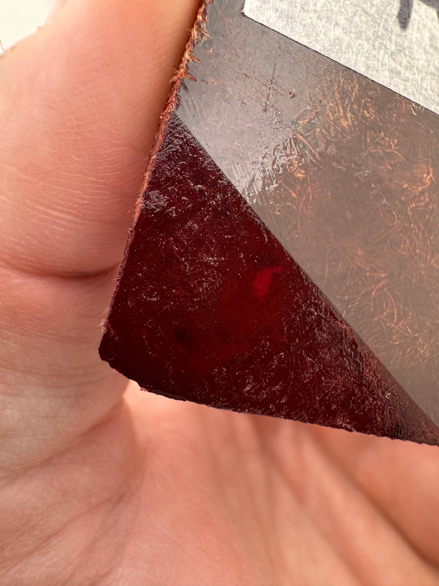 Antique Red Rag Micarta ABCDE 10 1/2" x 1 1/2" x 1/8-3/16”