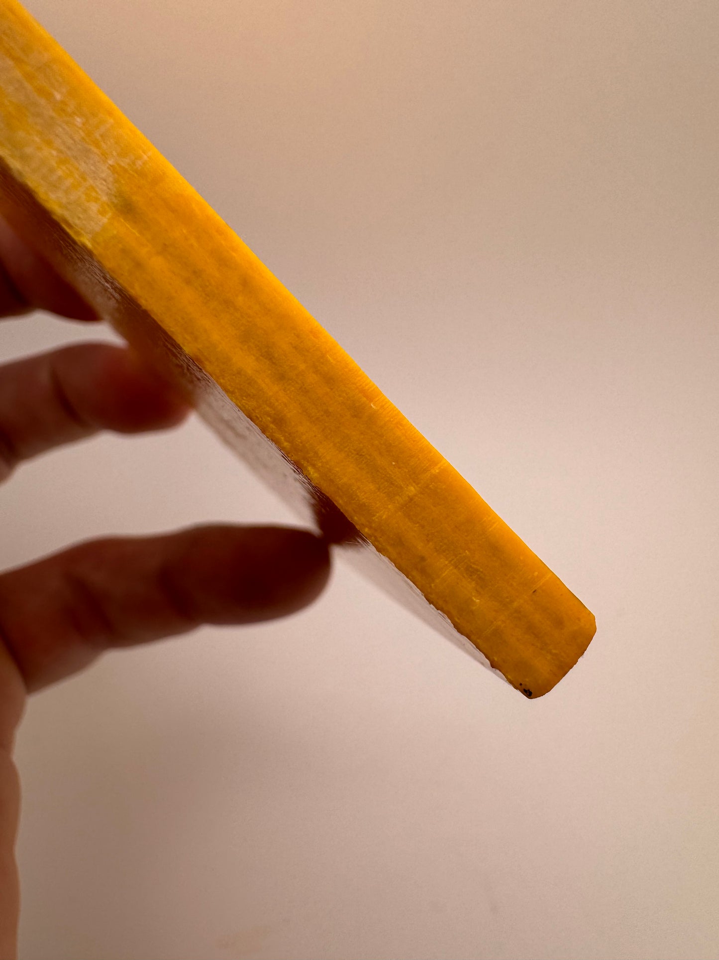 Vintage Yellow Layered Spun Glass 5 3/8” x 3” x 1/4”