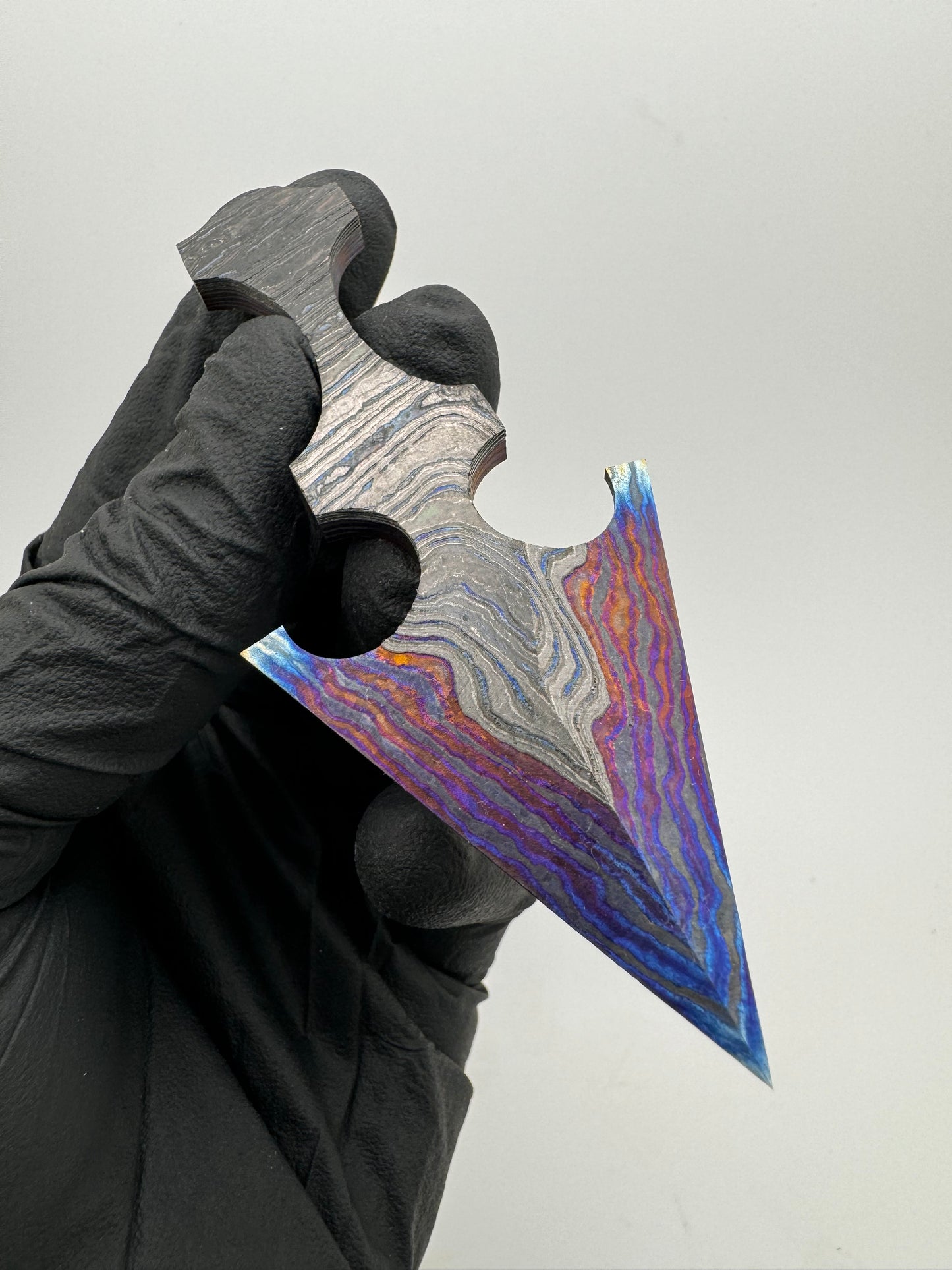 Blacktop Timascus Talon Necker (Flame-Anodized)