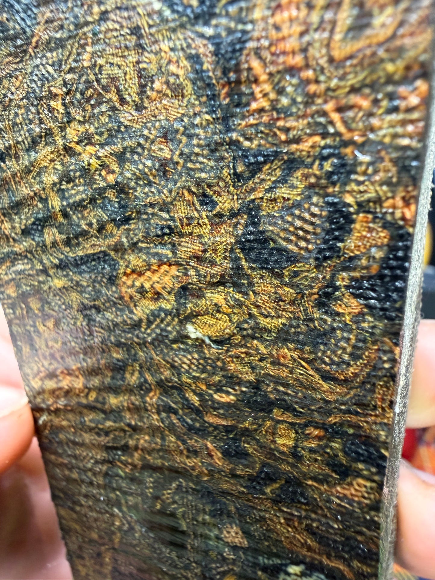 Antique Multi-Tone Rag Micarta Block 5”x2”x.96”