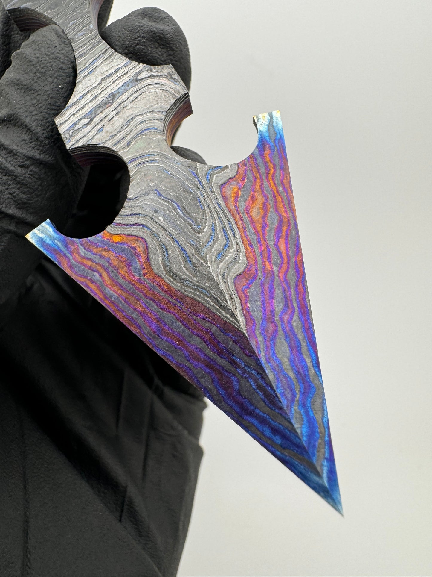 Blacktop Timascus Talon Necker (Flame-Anodized)