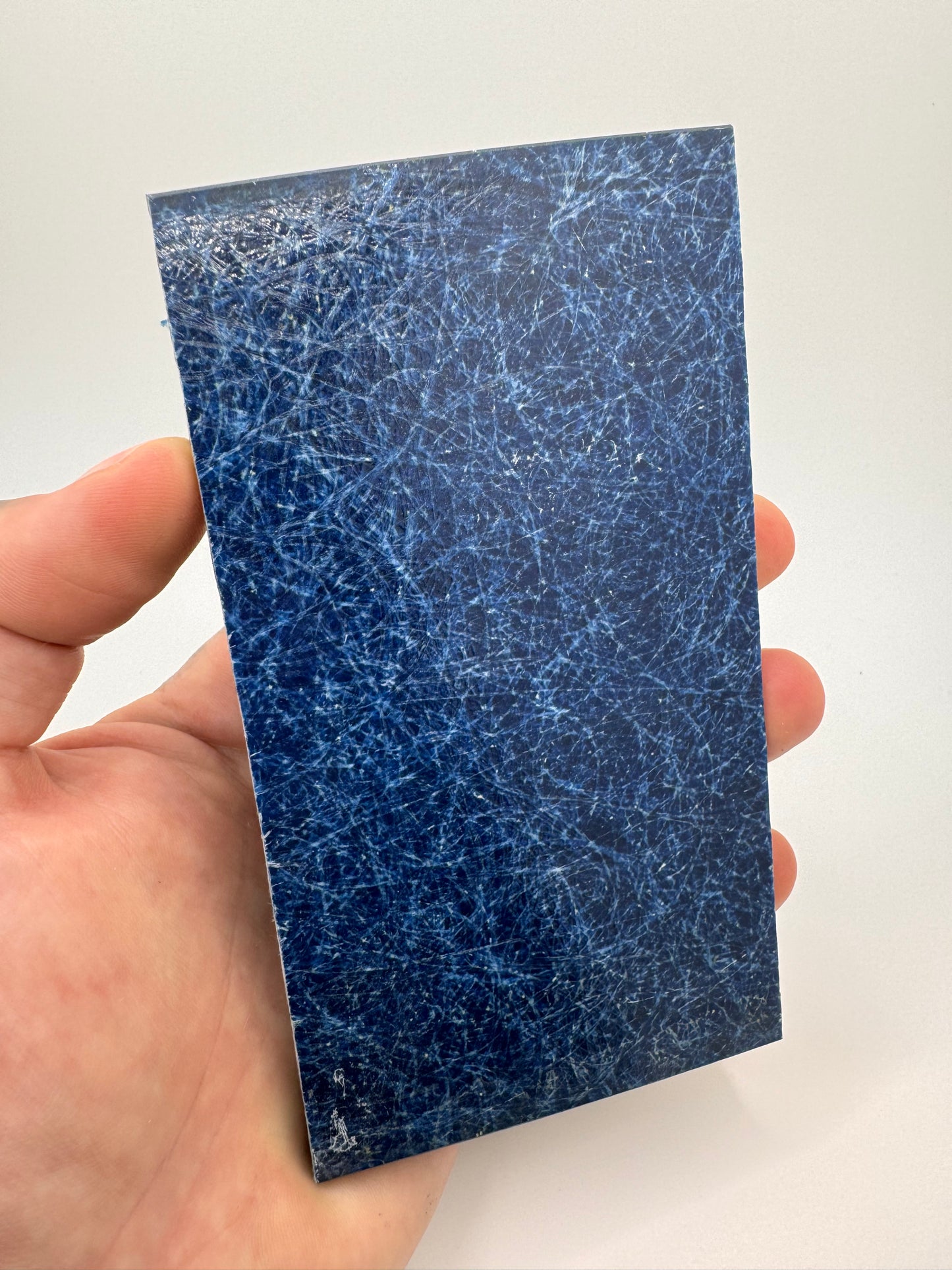 Vintage Dark Blue Spun Glass 5 1/2" x 3" x .26"