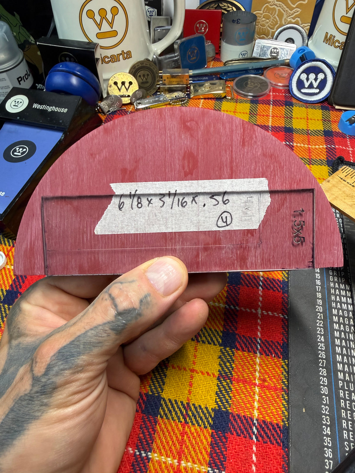 Antique Red Bakelite Block (Different Sizes)