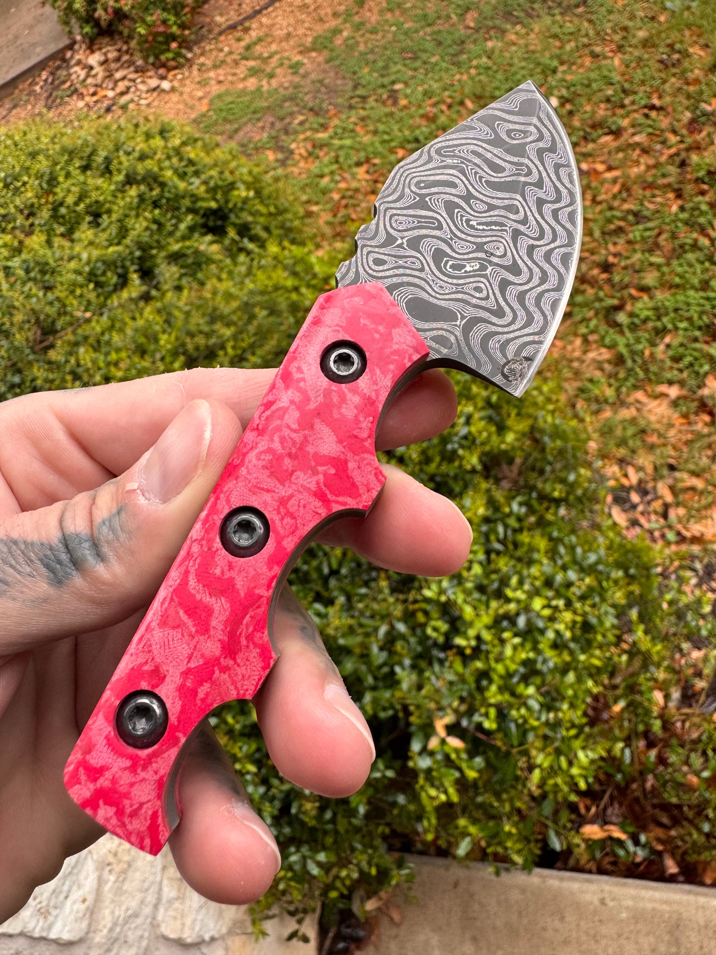 HawkFeather - Nichols Meadow/Vintage Pink Rag Micarta