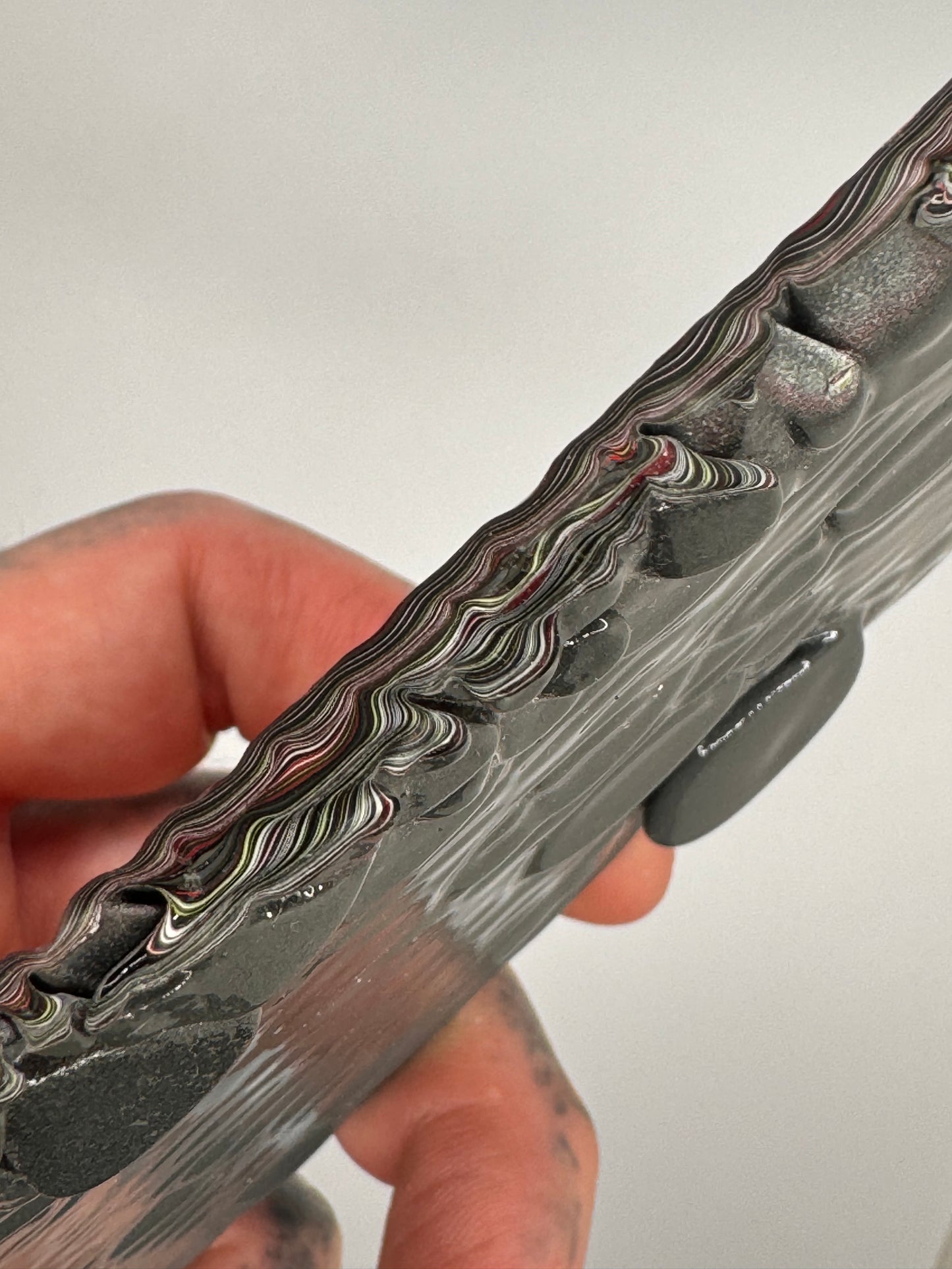 Gray Fordite Slab 11"-11 1/2" x 2"-3 1/4" x .23"-.42"