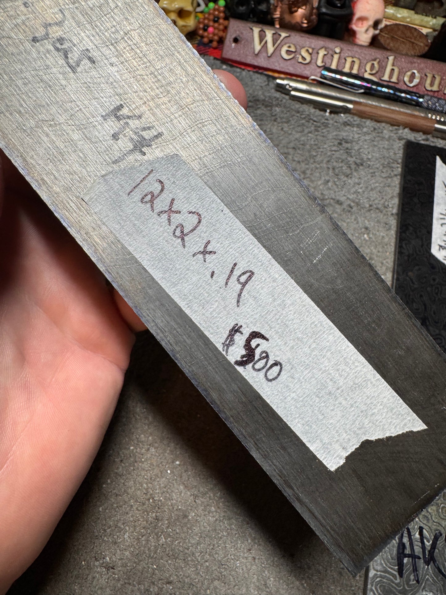 Zr/Ti Damascus (AwesoMetal) 12” x 2” x .19”