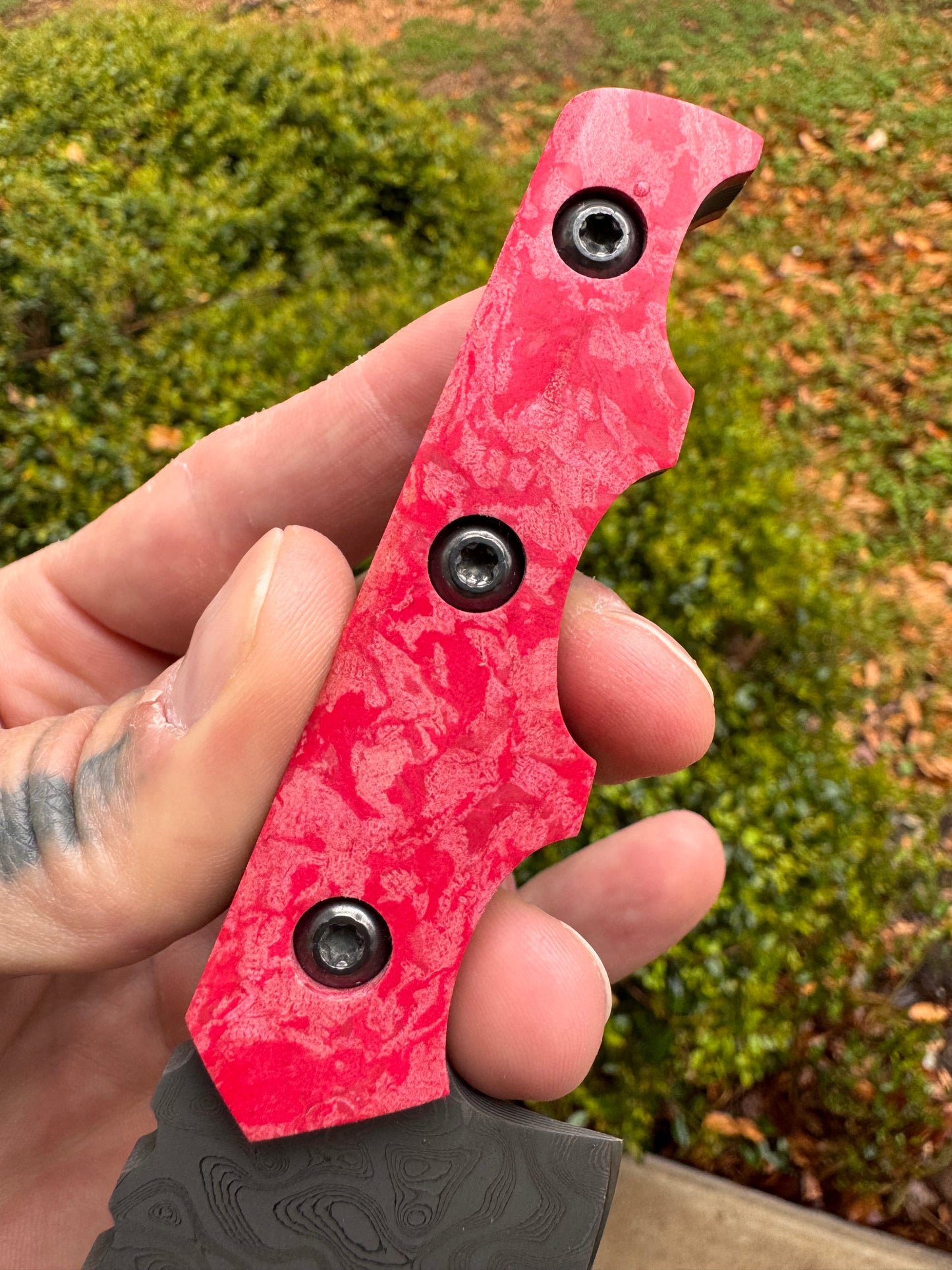 HawkFeather - Nichols Meadow/Vintage Pink Rag Micarta