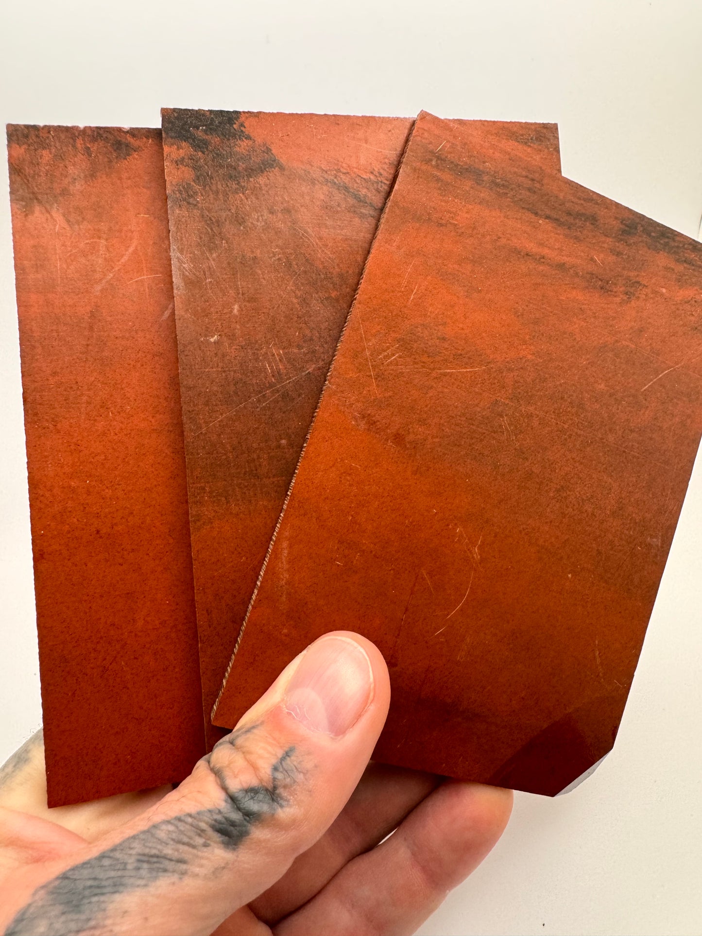 Antique Light 3-Tone Layered Bakelite Scales 5" x 2 1/8" x .15"