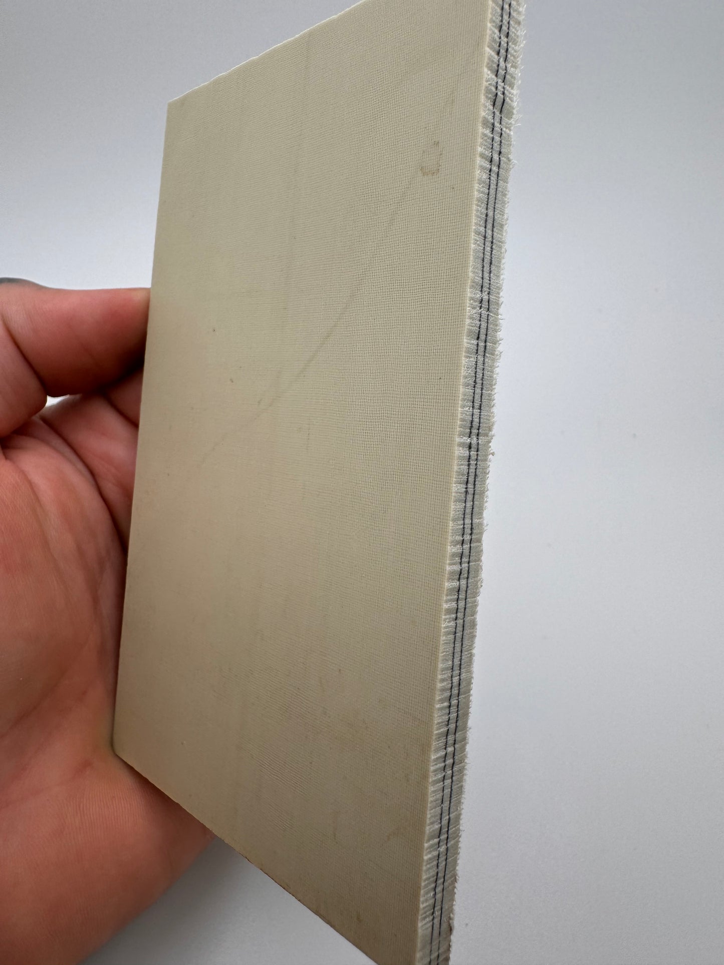 Vintage Westinghouse Gray Linen (2 Black Lines) 5" x 3" x 1/4"