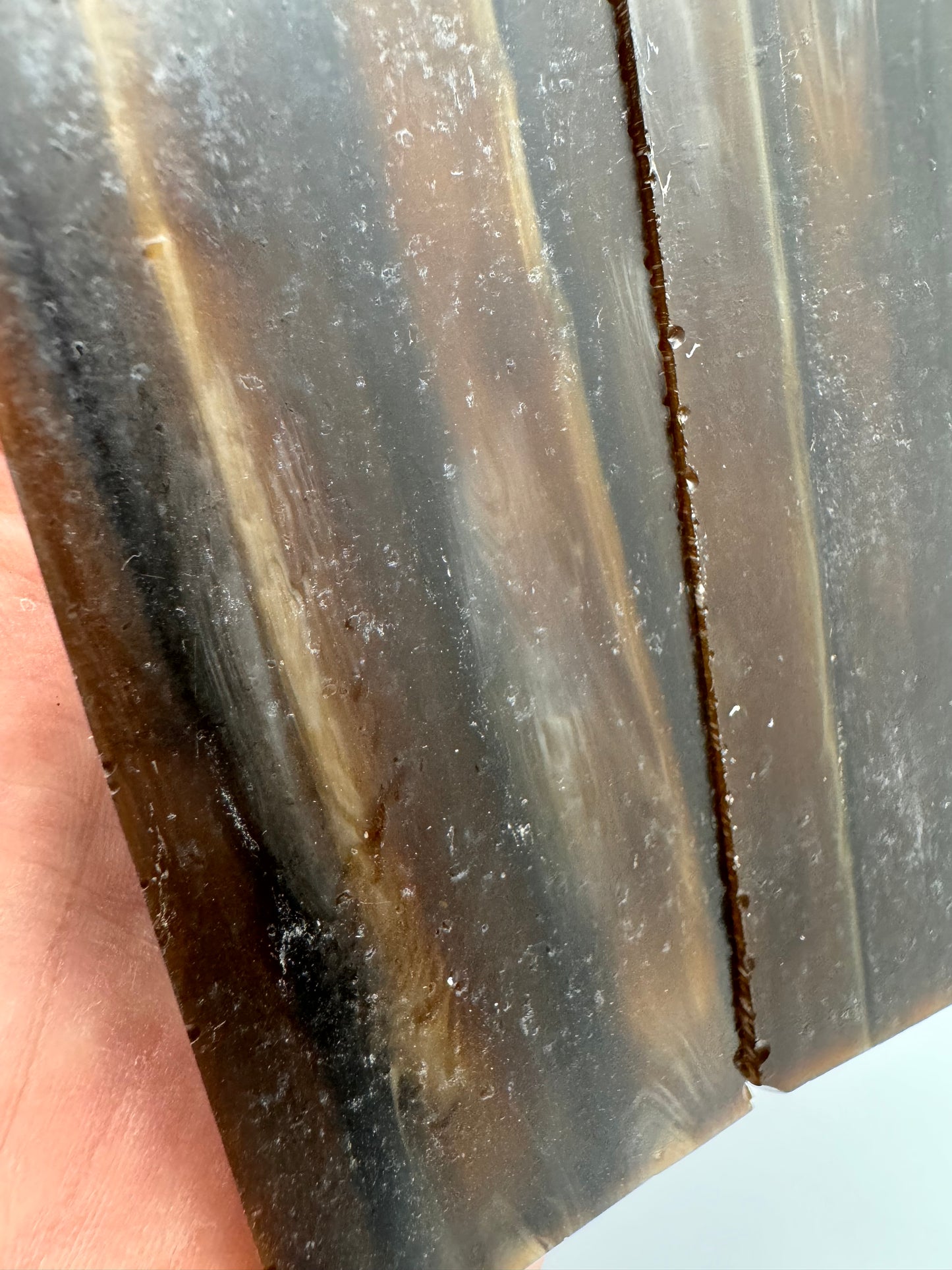 Antique Multi-Tone Brown Galalith Scales 5 1/2" x 1 5/8" x .2"