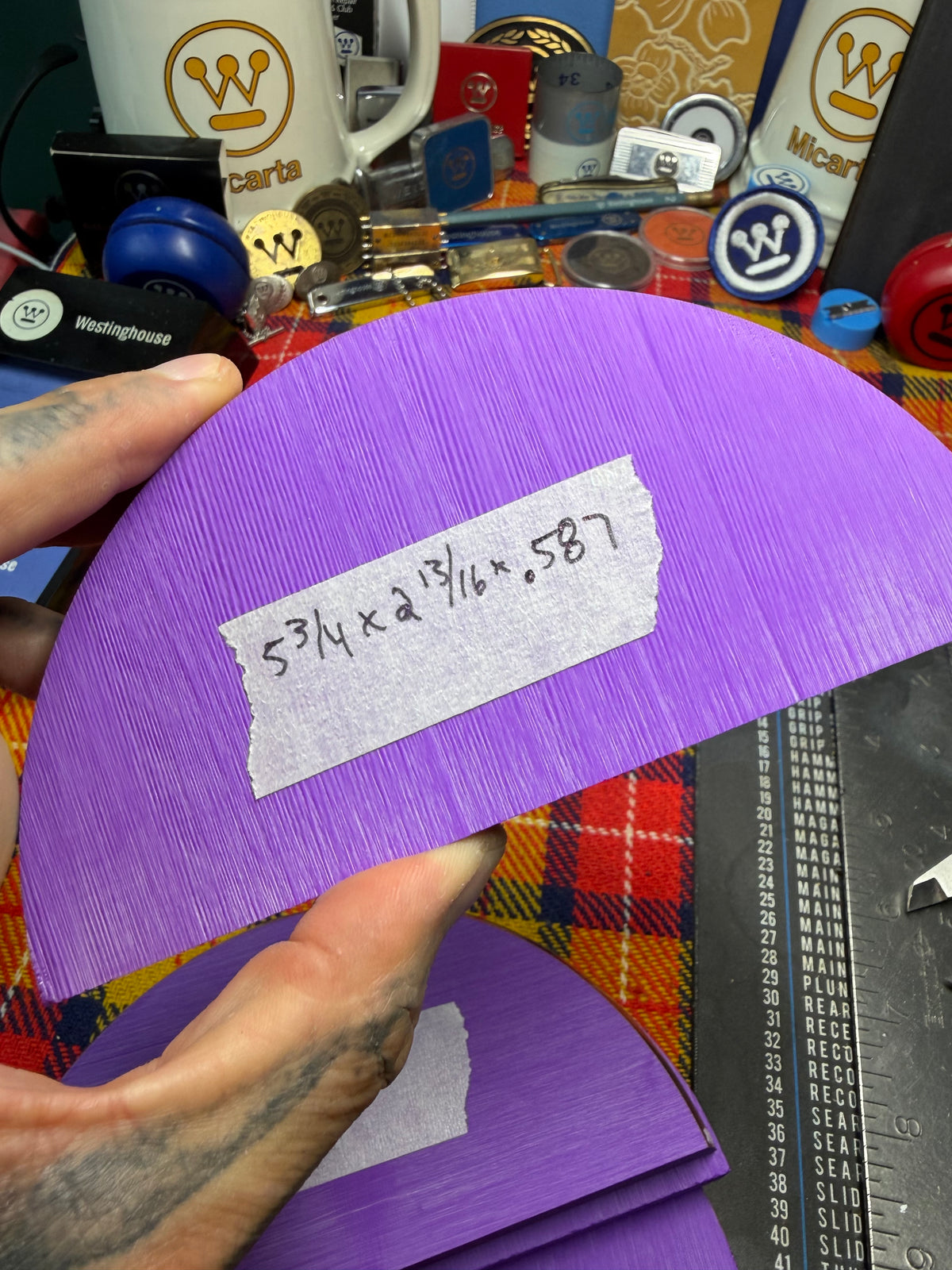 Antique Purple Bakelite Block (Different Sizes)