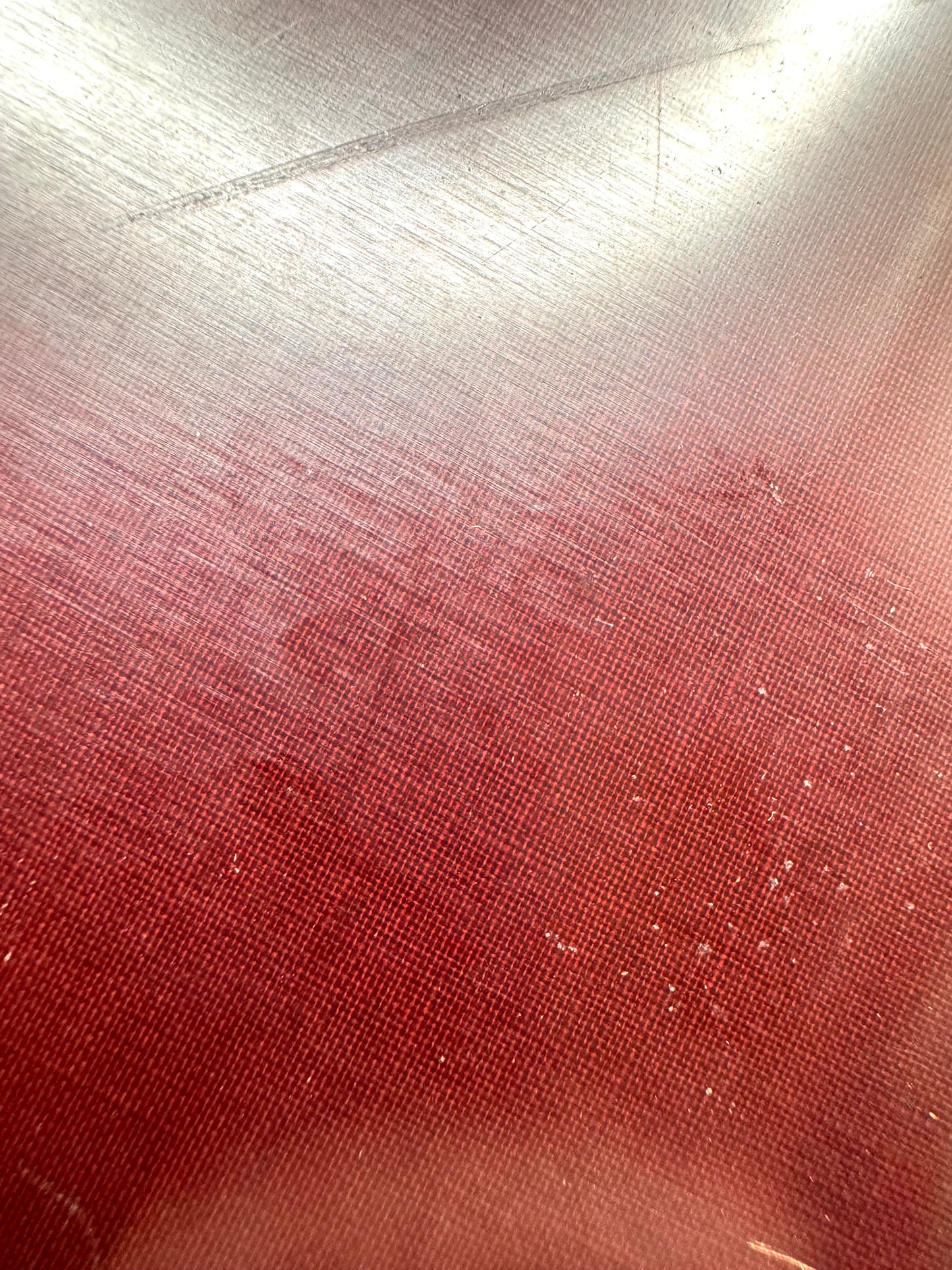 Vintage Westinghouse Red Linen Large Slab 11 15/16” x 4 15/16” x 1/4”
