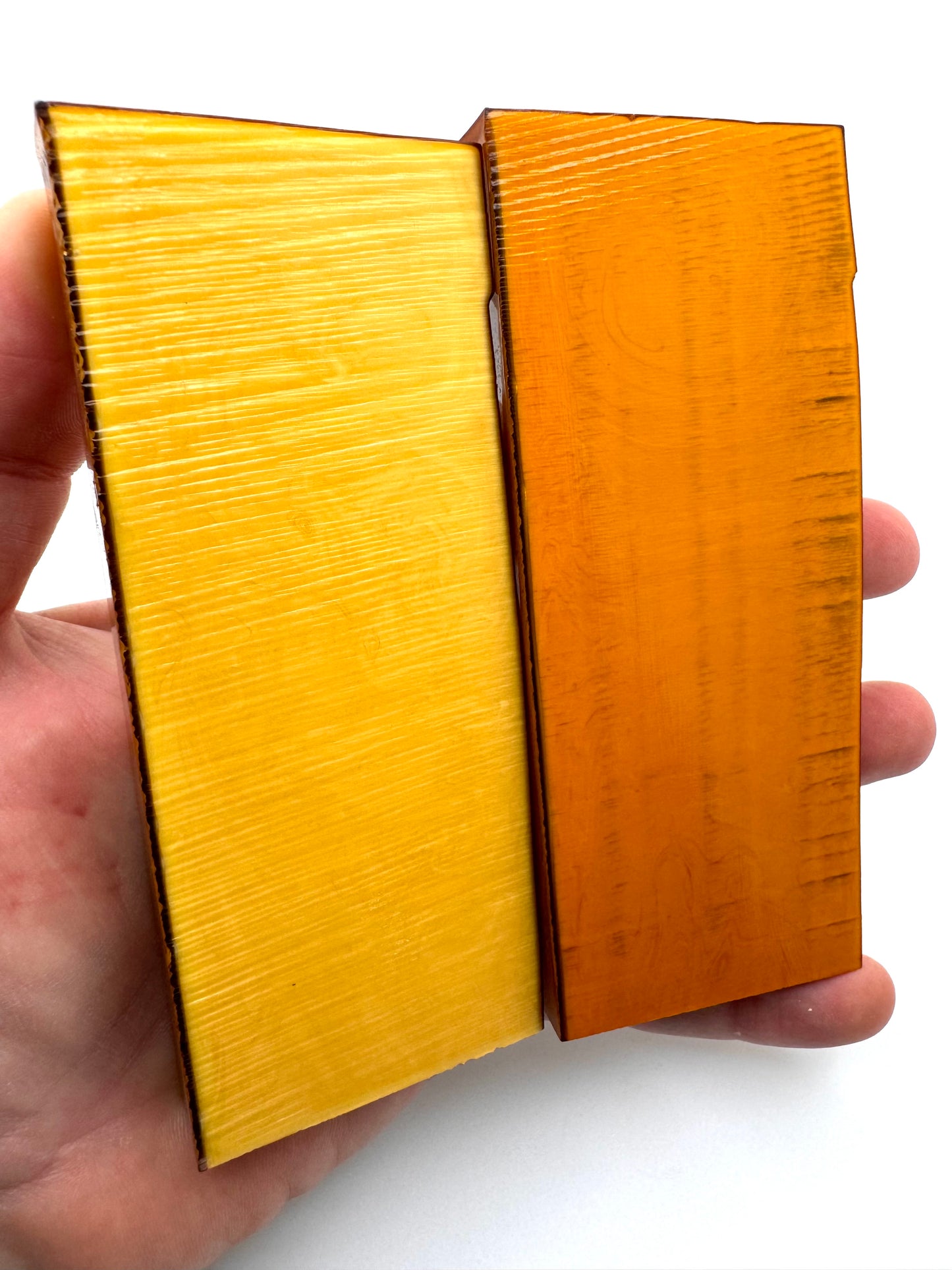 Antique Swirly Cheddar Bakelite 5" x 2" x .57"