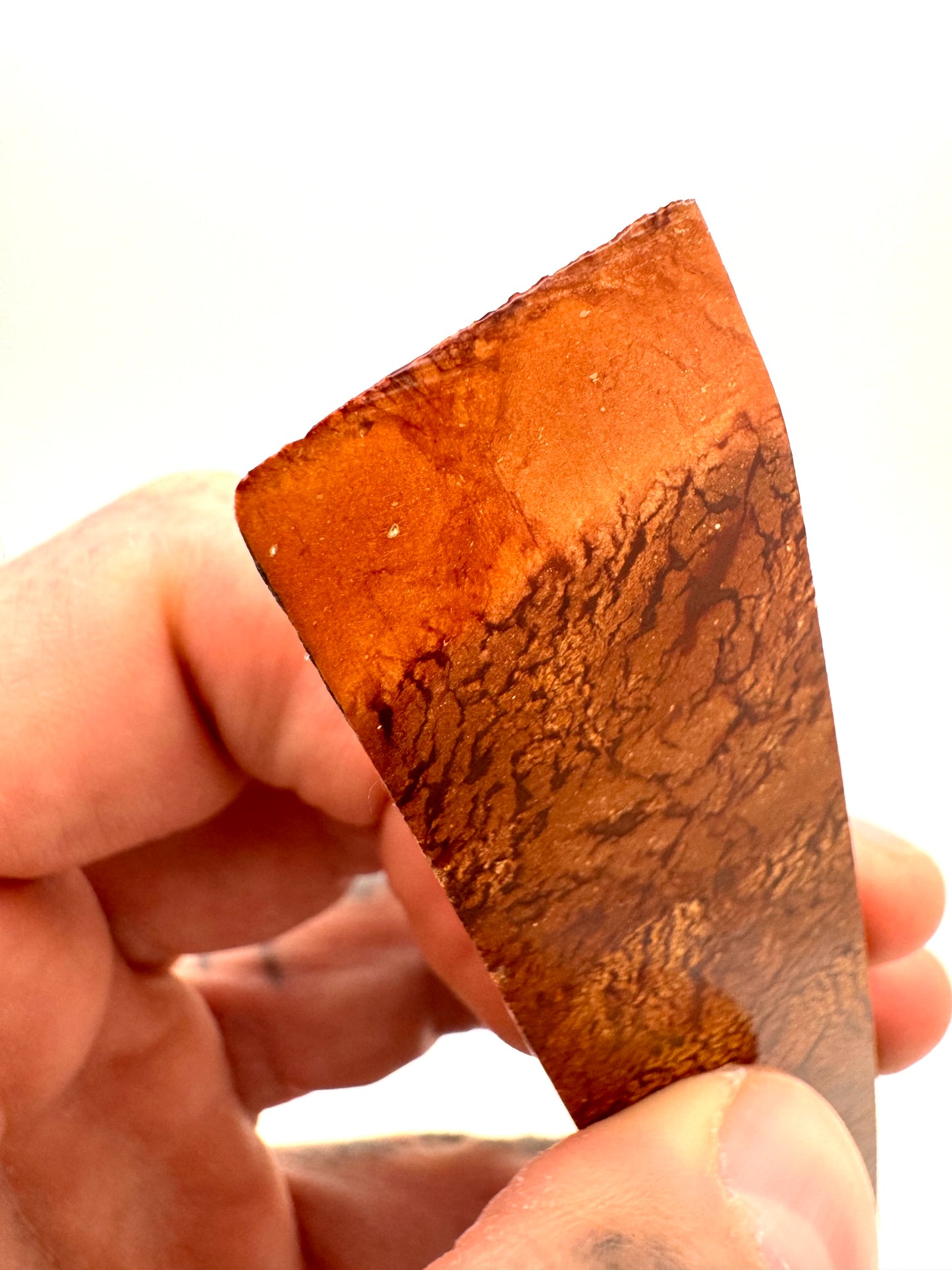 Antique Mottled Tan Bakelite 5 3/4" x 3" x .124"