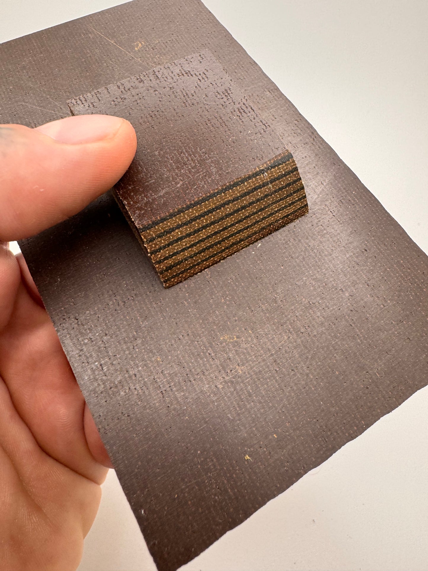 Vintage Layered Canvas (Black/OD Green) 5" x 3" x 3/8"