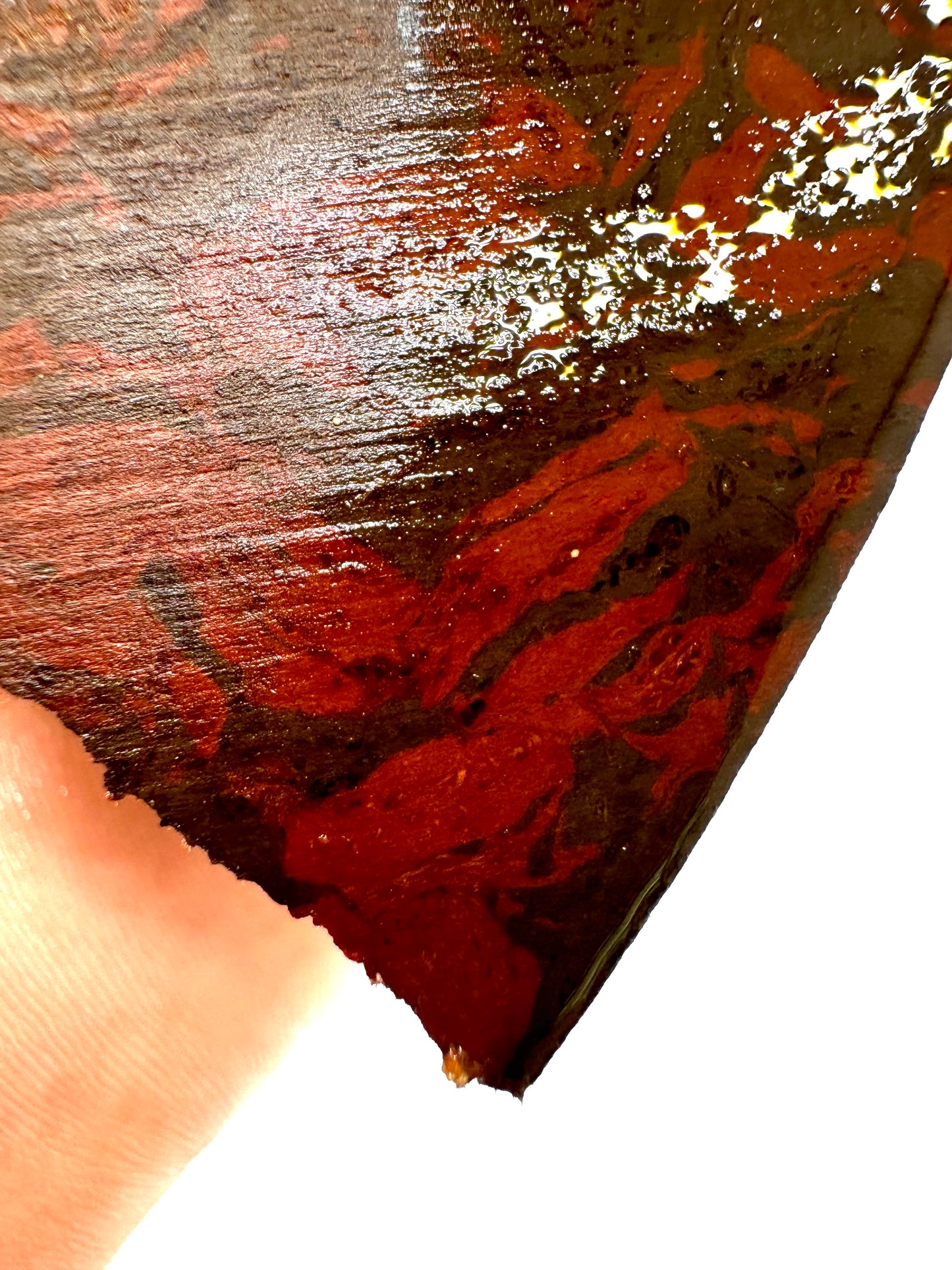 Vintage OD Green/Burnt Orange Rag Micarta 5" x 3" x 1/4"