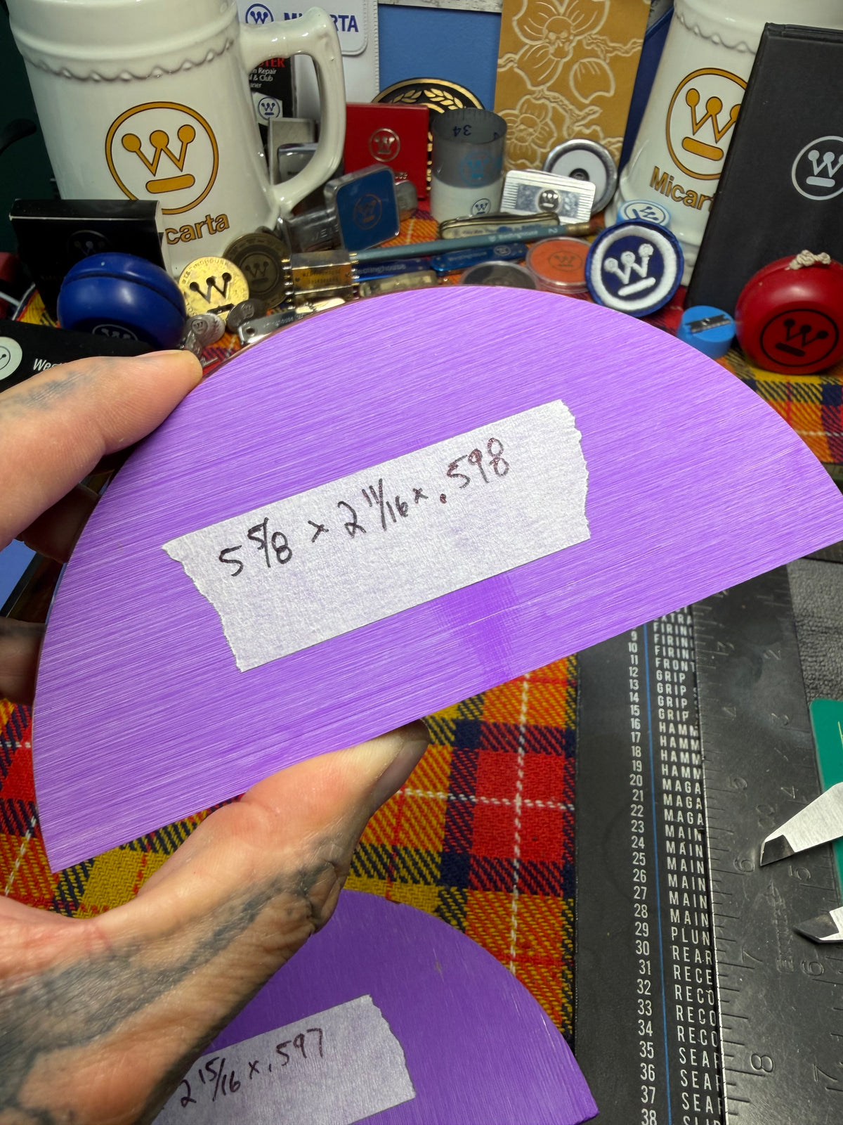 Antique Purple Bakelite Block (Different Sizes)