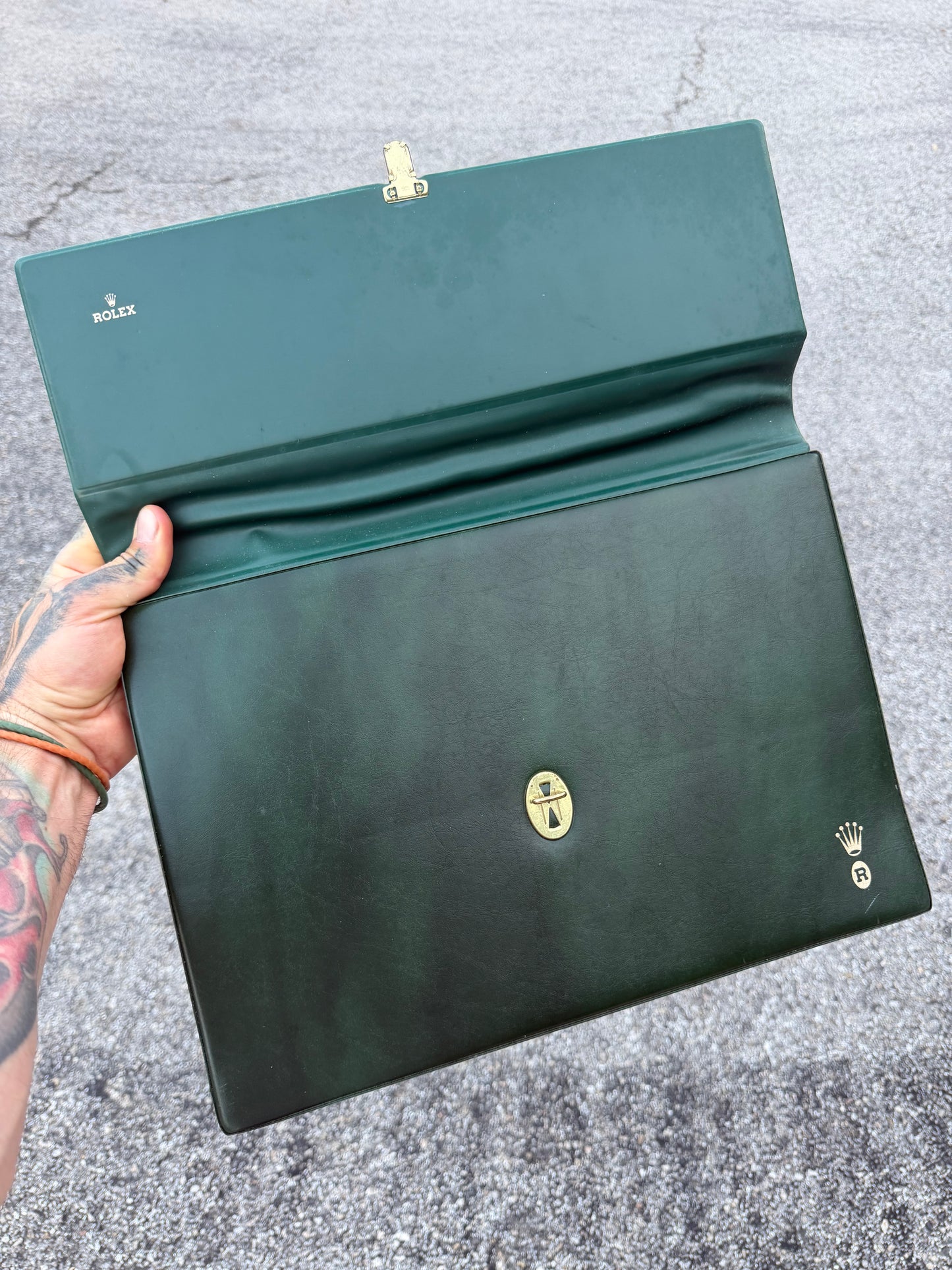 Vintage Rolex Document Case 14 3/4” x 10 5/8” x 2 3/4”