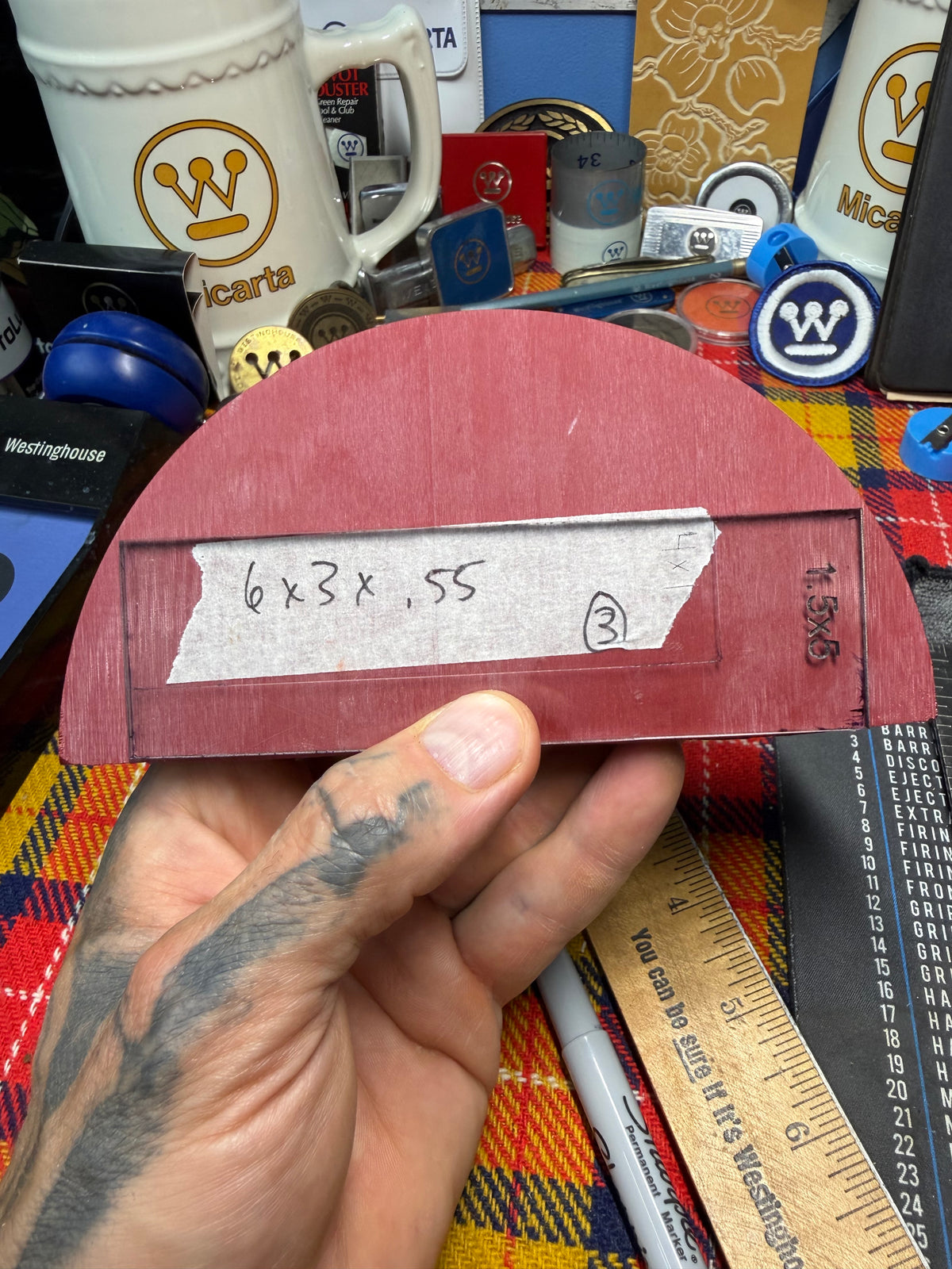 Antique Red Bakelite Block (Different Sizes)