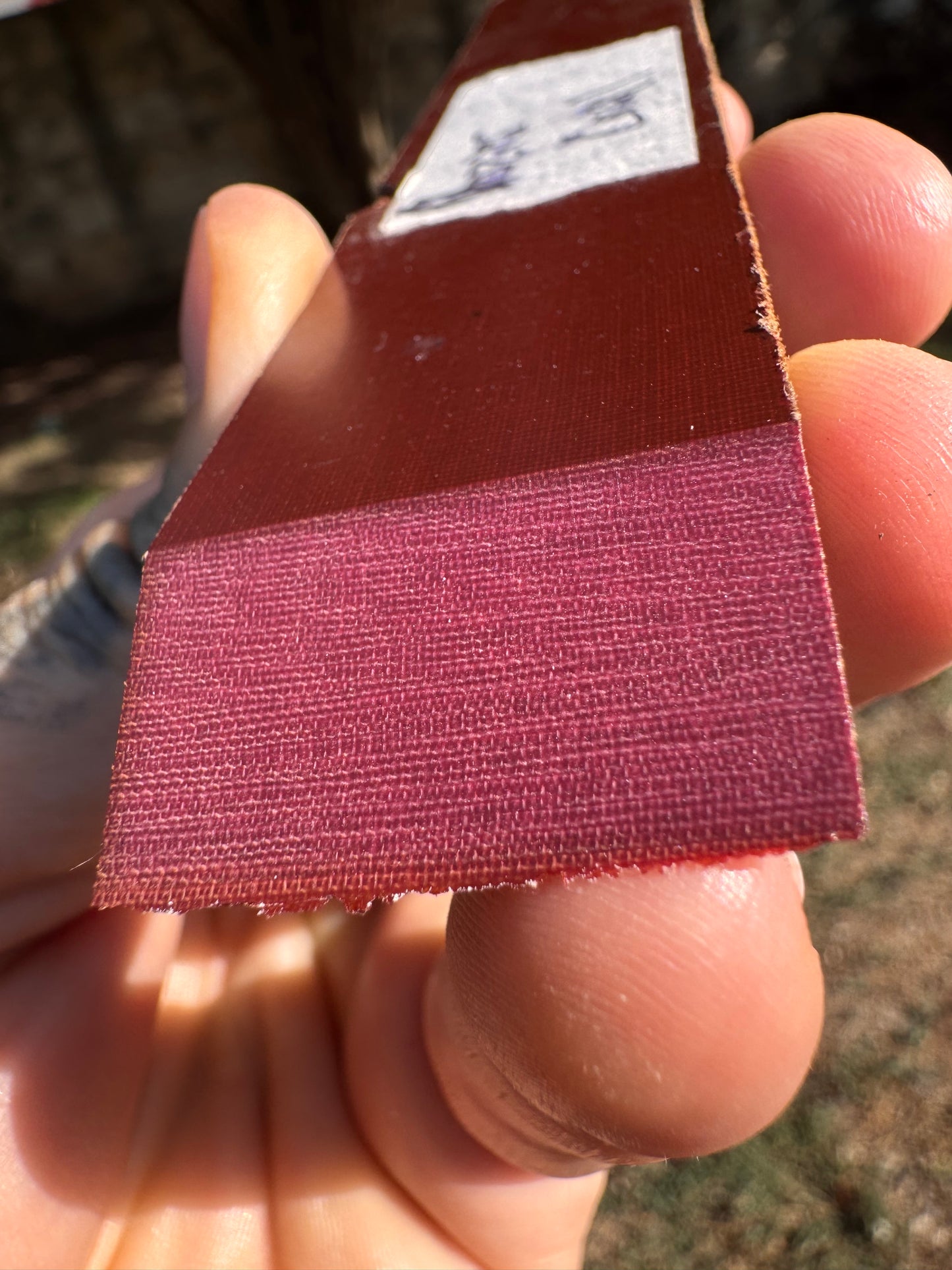 Vintage Coral Linen (Bob Dozier) 5 3/4" x 3" x .27"