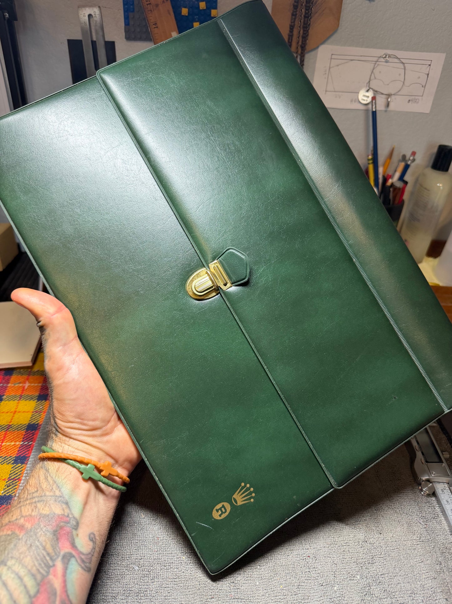 Vintage Rolex Document Case 14 3/4” x 10 5/8” x 2 3/4”