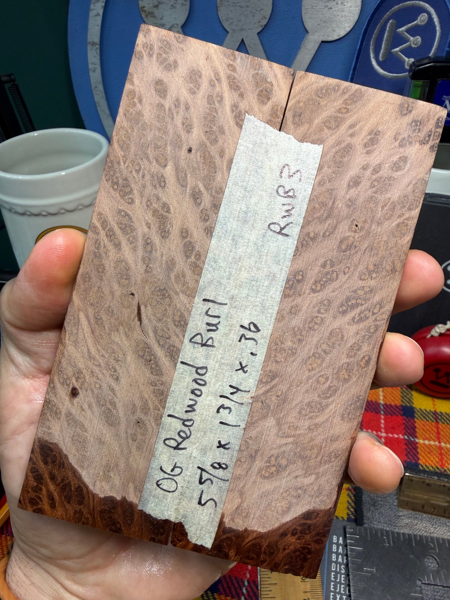 OG Redwood Burl Scales RWB3 5 5/8”x1 3/4”x.36”