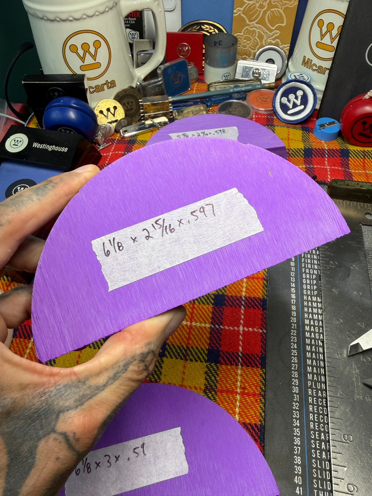 Antique Purple Bakelite Block (Different Sizes)