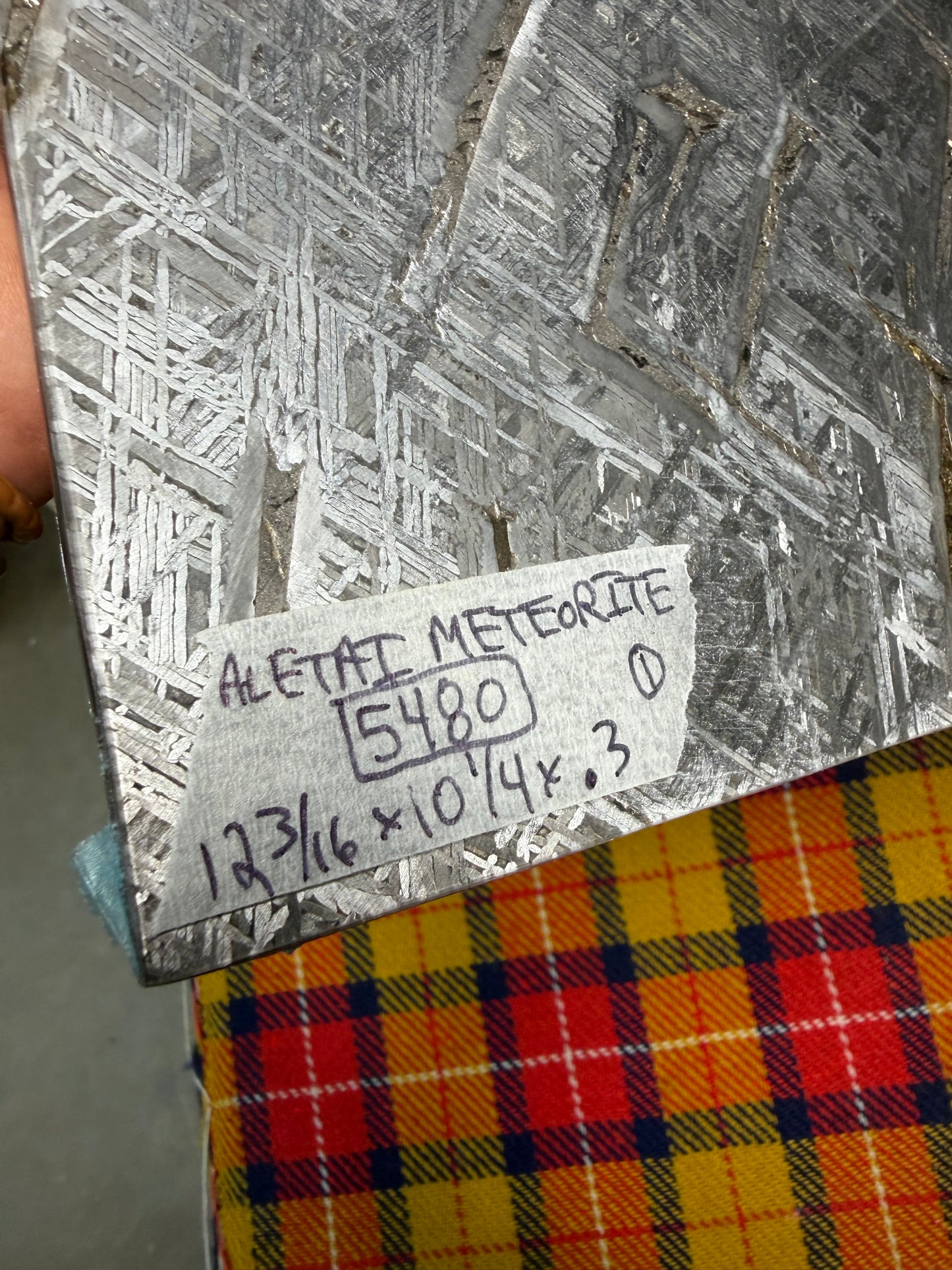 Aletai Meteorite (2) 12 3/16” x 10 1/4” x .3” (5480 Grams)