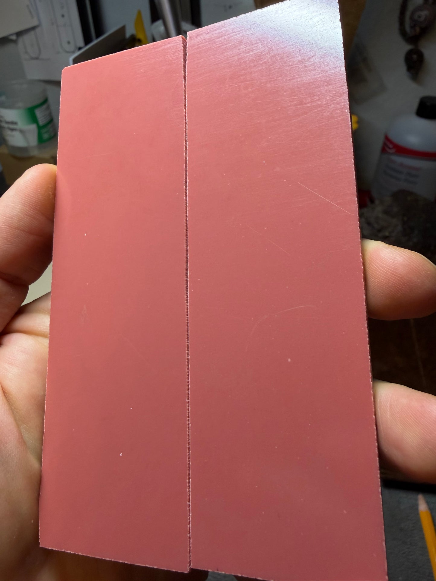 Antique Pink Philite Scales 5" x 1 1/2" x .16”