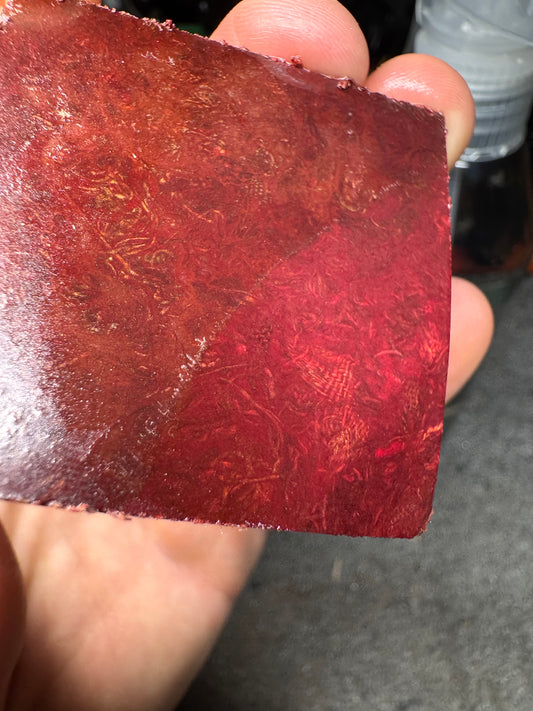 Vintage Red Rag Micarta R1 10 1/4” x 6 1/4” x .16”+